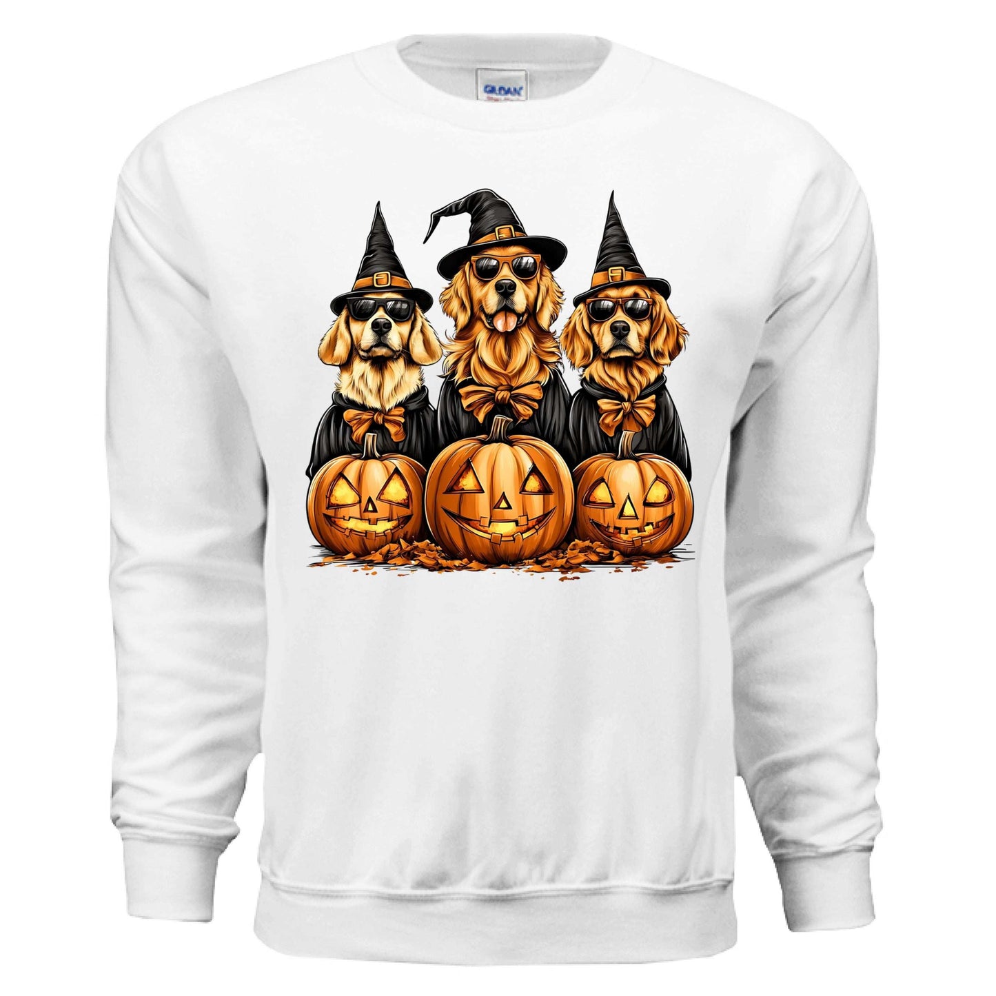 Golden Retriever Halloween Sweatshirt - Witch Dogs - Purrfect Pet Haven