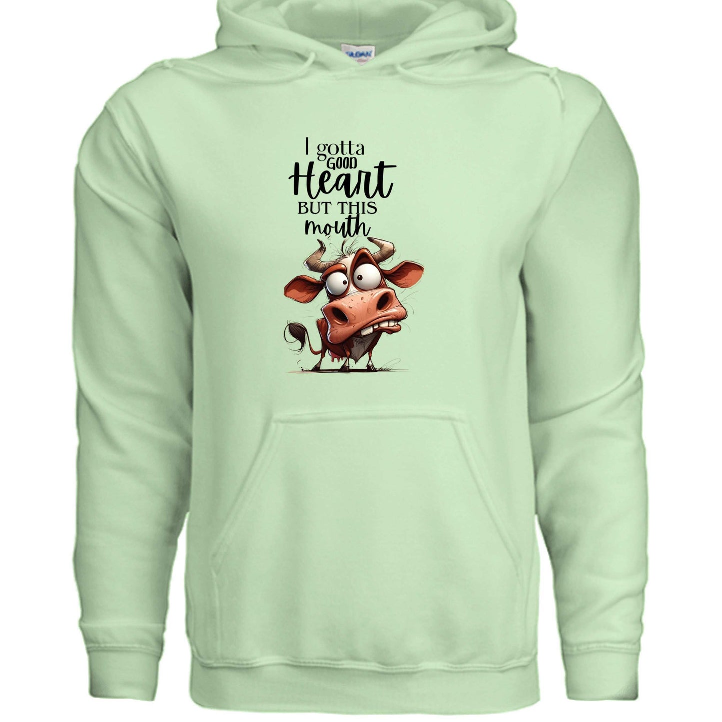 Funny Cow Hoodie - Good Heart But This Mouth Sweatshirt - Purrfect Pet Haven