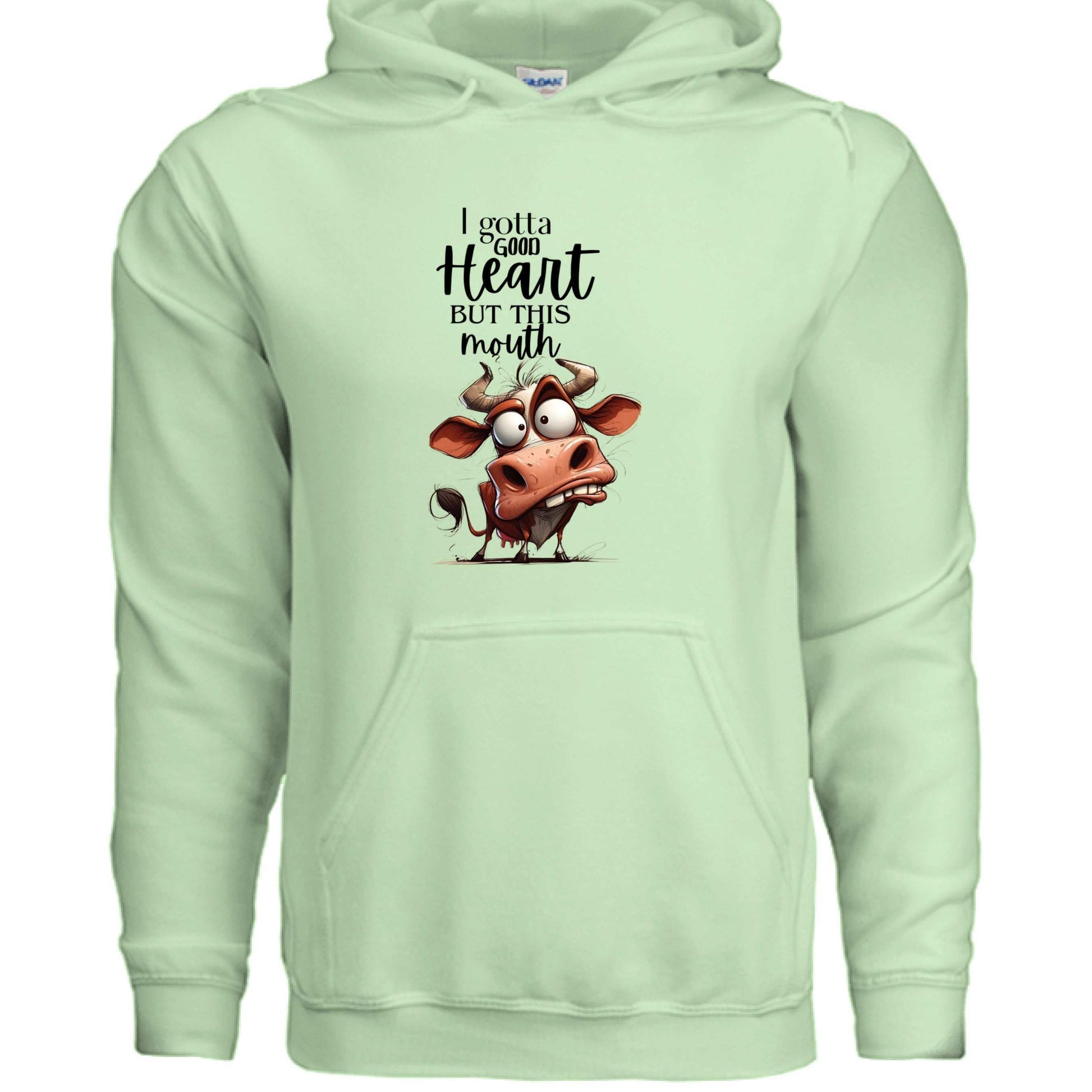 Funny Cow Hoodie - Good Heart But This Mouth Sweatshirt - Purrfect Pet Haven