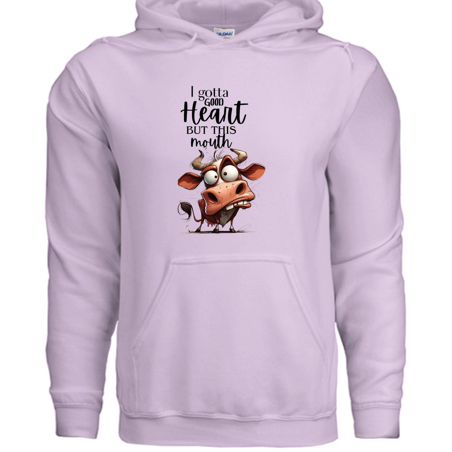 Funny Cow Hoodie - Good Heart But This Mouth Sweatshirt - Purrfect Pet Haven