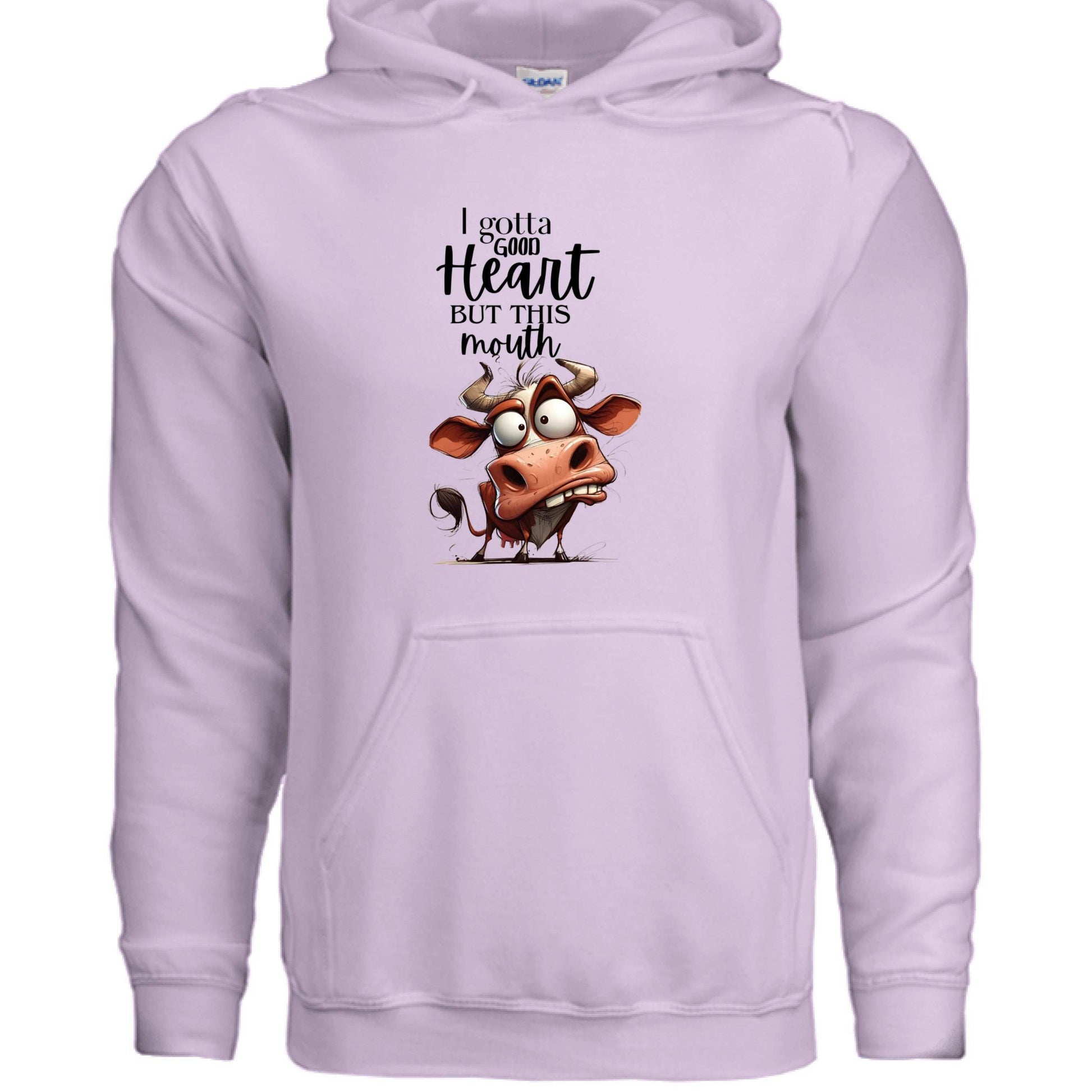 Funny Cow Hoodie - Good Heart But This Mouth Sweatshirt - Purrfect Pet Haven