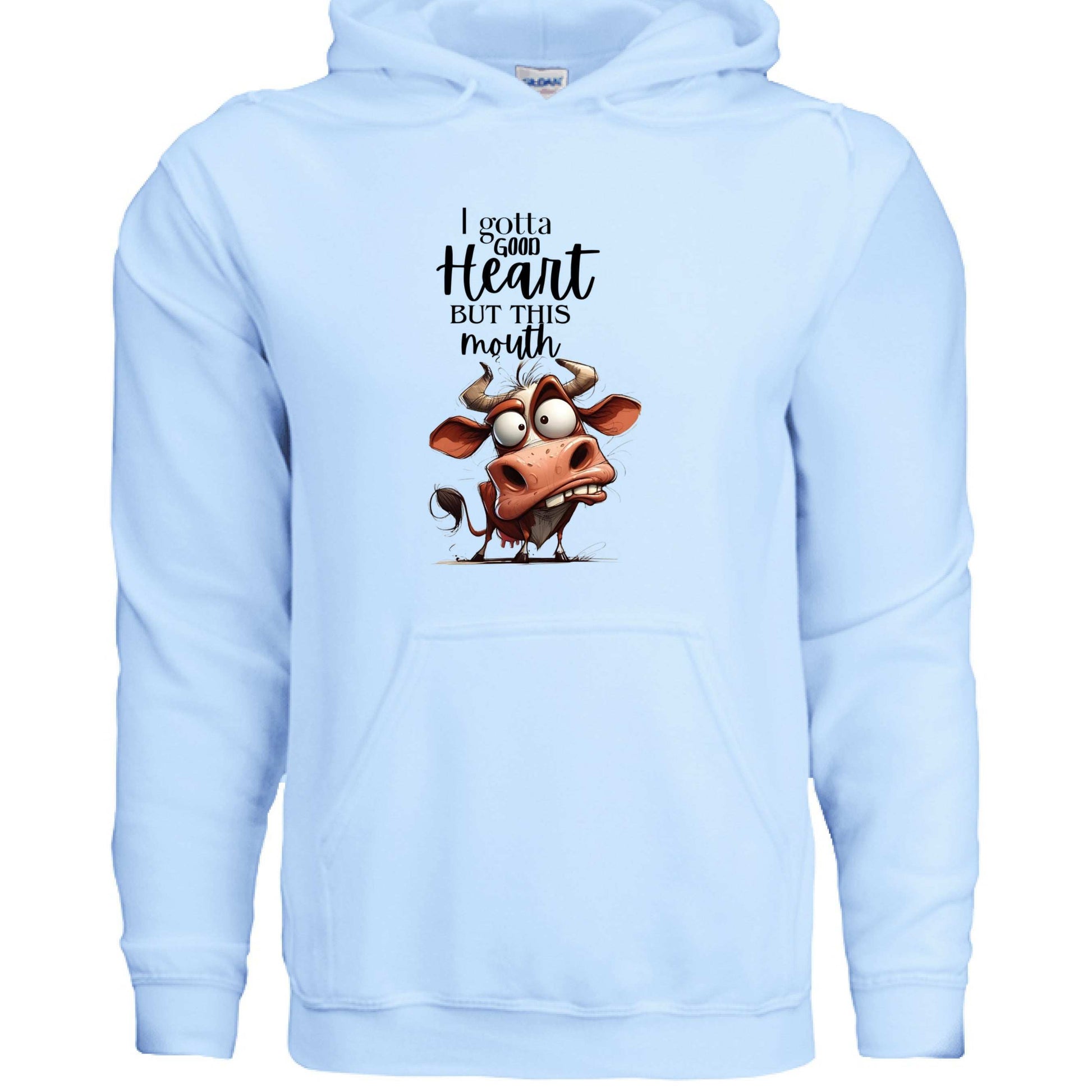 Funny Cow Hoodie - Good Heart But This Mouth Sweatshirt - Purrfect Pet Haven