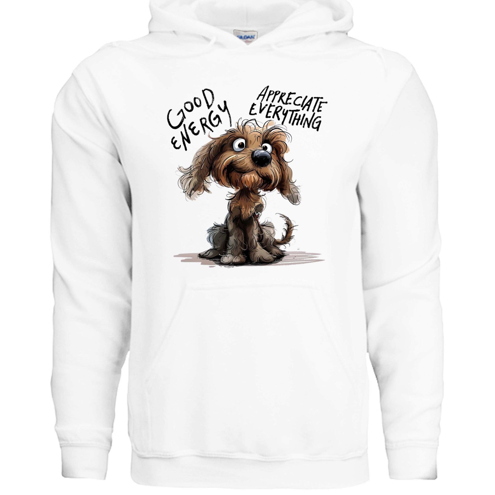 Good Energy Hoodie with Positive Dog Message - Purrfect Pet Haven