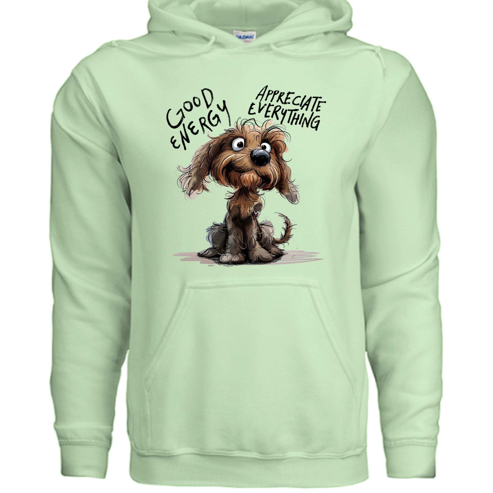 Good Energy Hoodie with Positive Dog Message - Purrfect Pet Haven