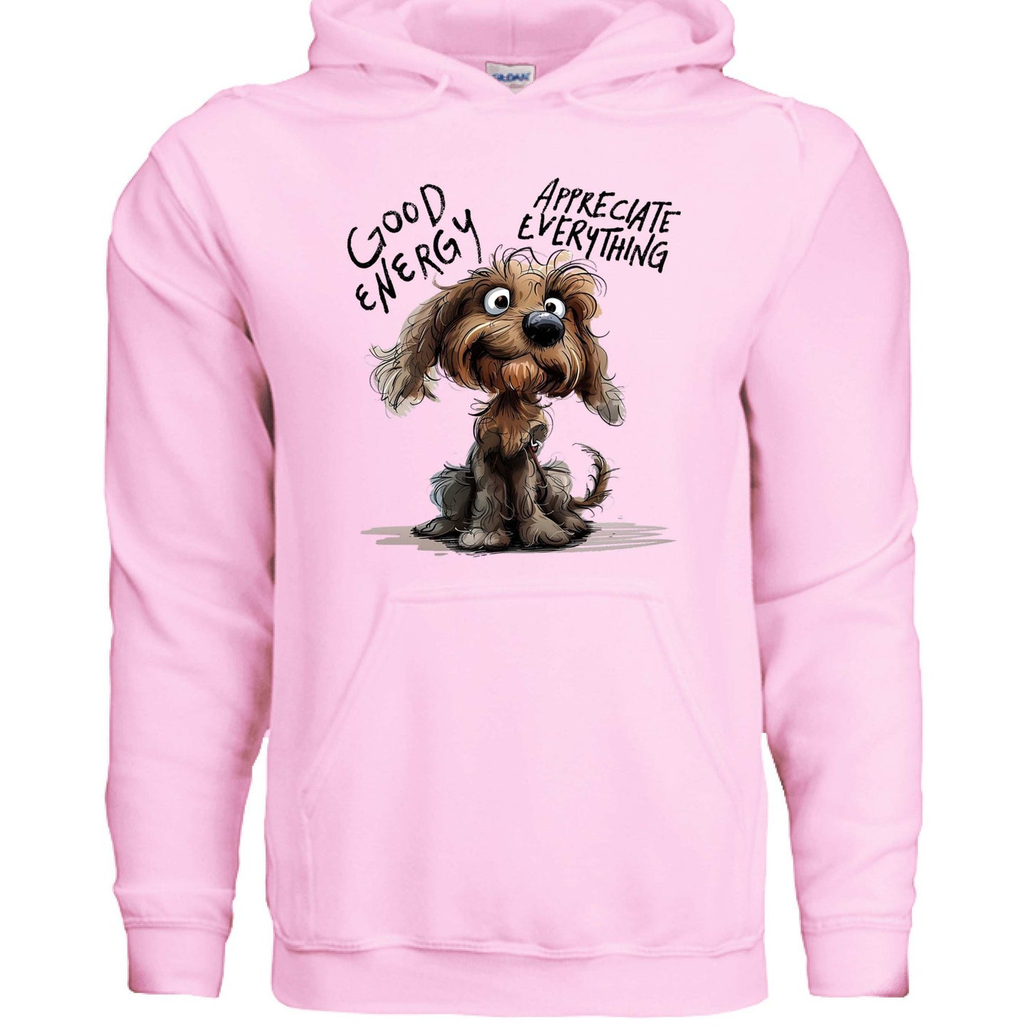 Good Energy Hoodie with Positive Dog Message - Purrfect Pet Haven
