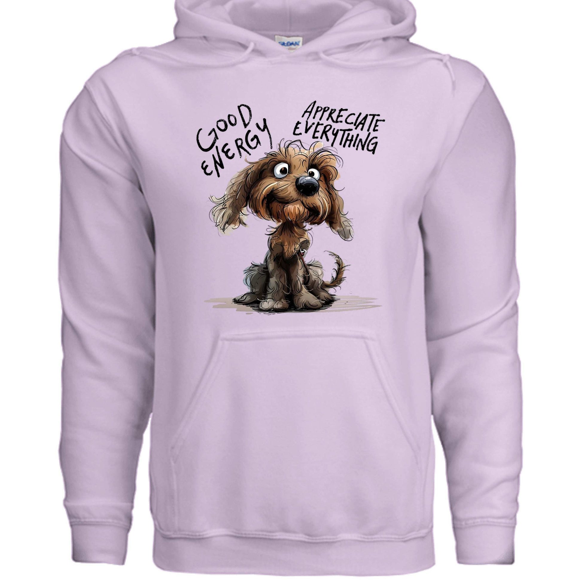 Good Energy Hoodie with Positive Dog Message - Purrfect Pet Haven