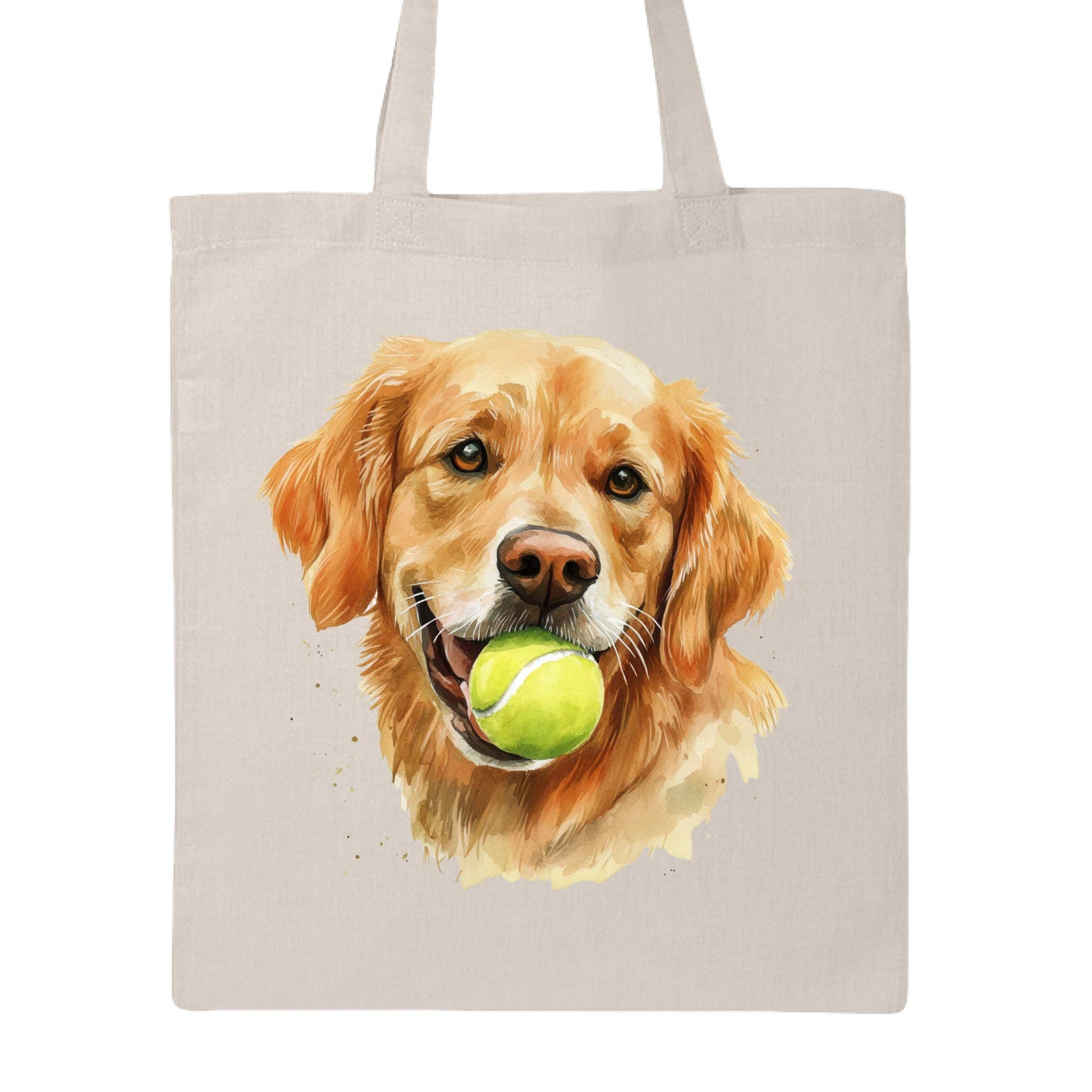 Golden Retriever Tote Bag with Tennis Ball Design - Purrfect Pet Haven