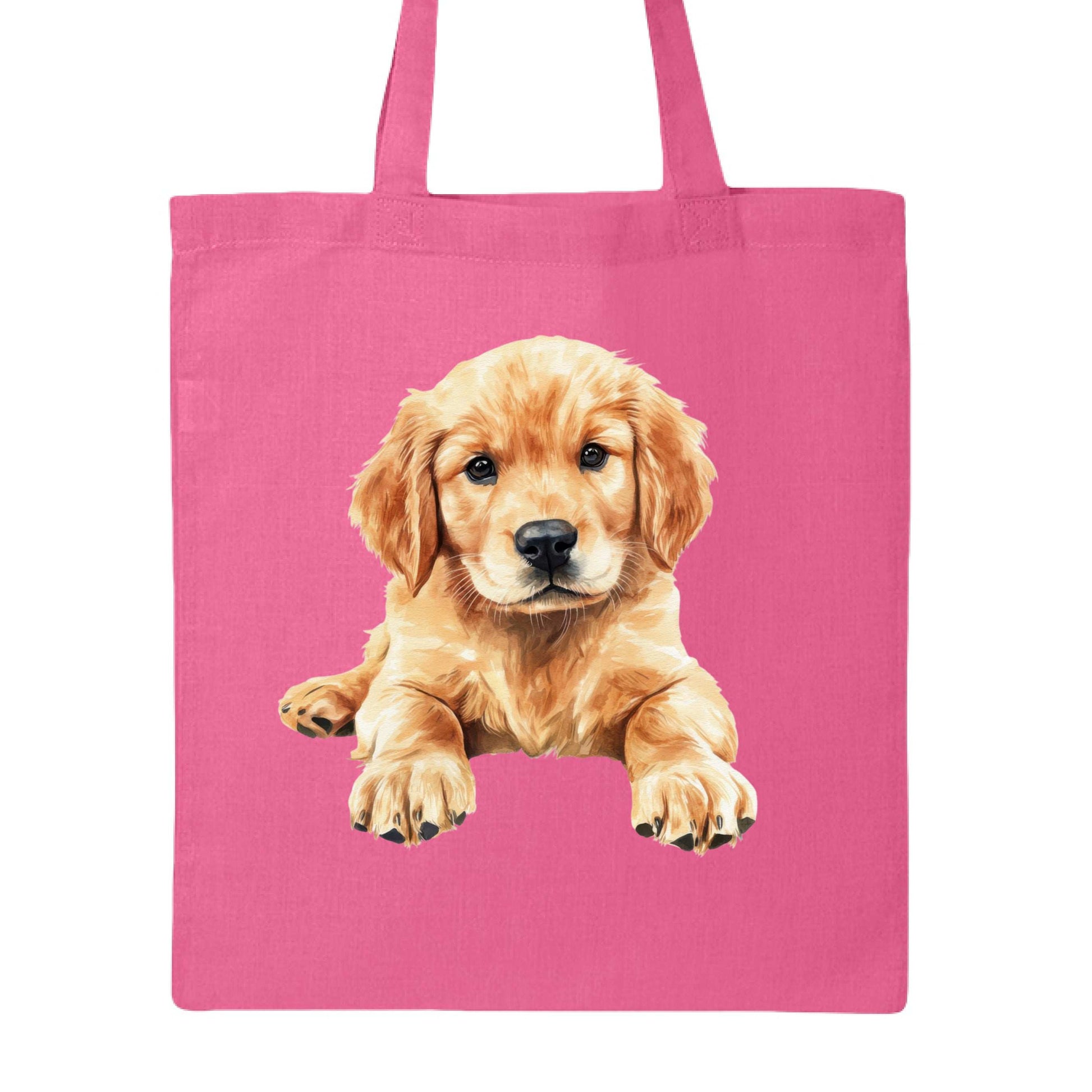 Golden Retriever Puppy Tote Bag - Adorable Baby Dog Canvas - Purrfect Pet Haven