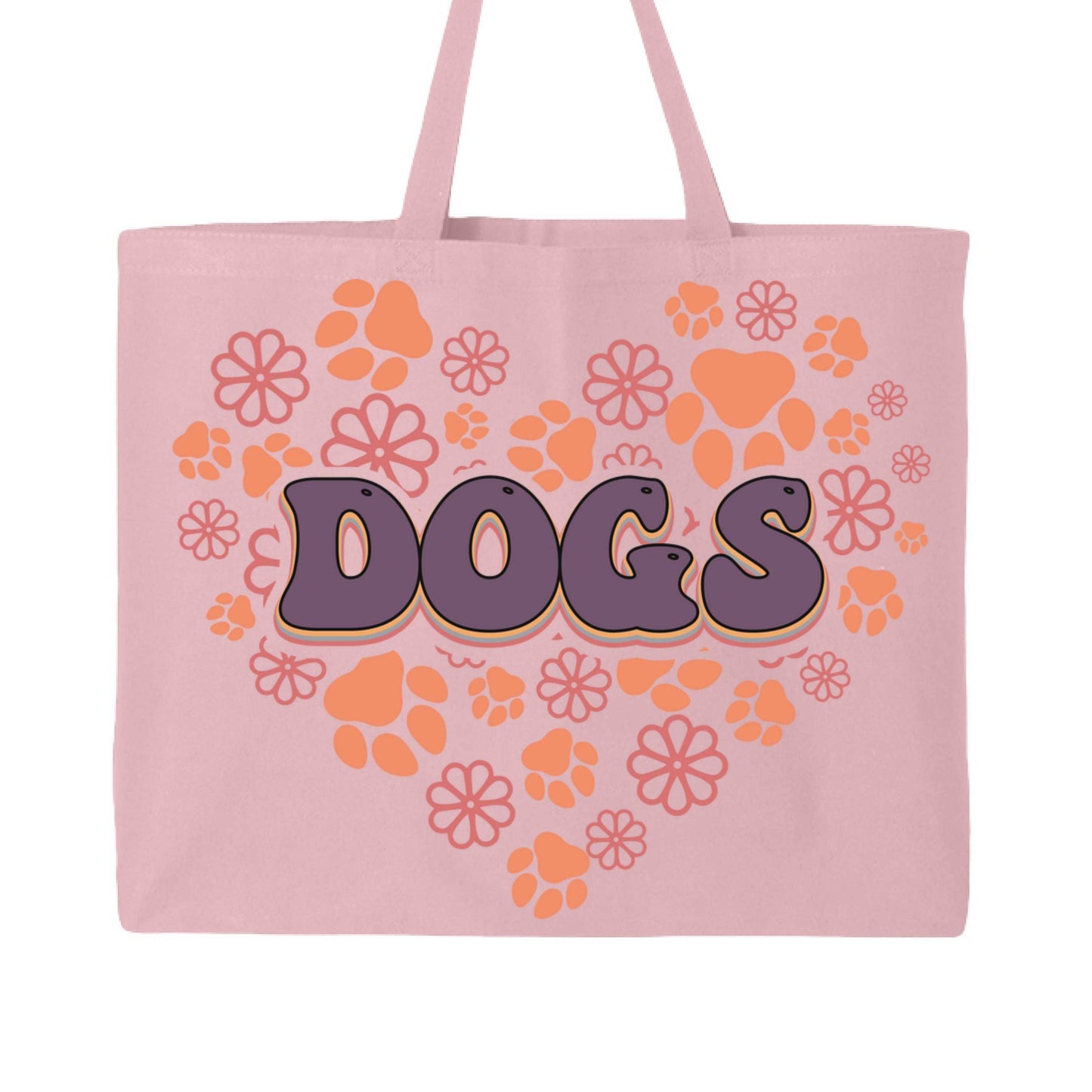 Dog Lover Tote Bag with Heart Paw Prints for Dog Moms - Purrfect Pet Haven