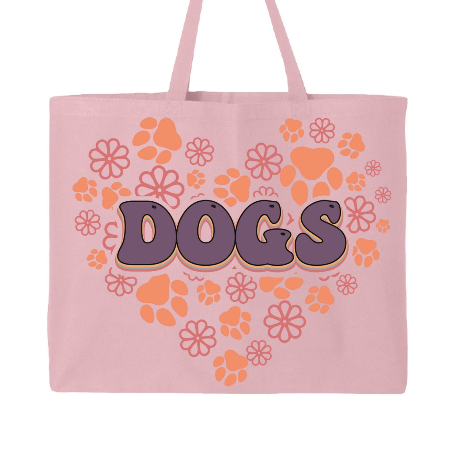 Dog Lover Tote Bag with Heart Paw Prints for Dog Moms - Purrfect Pet Haven
