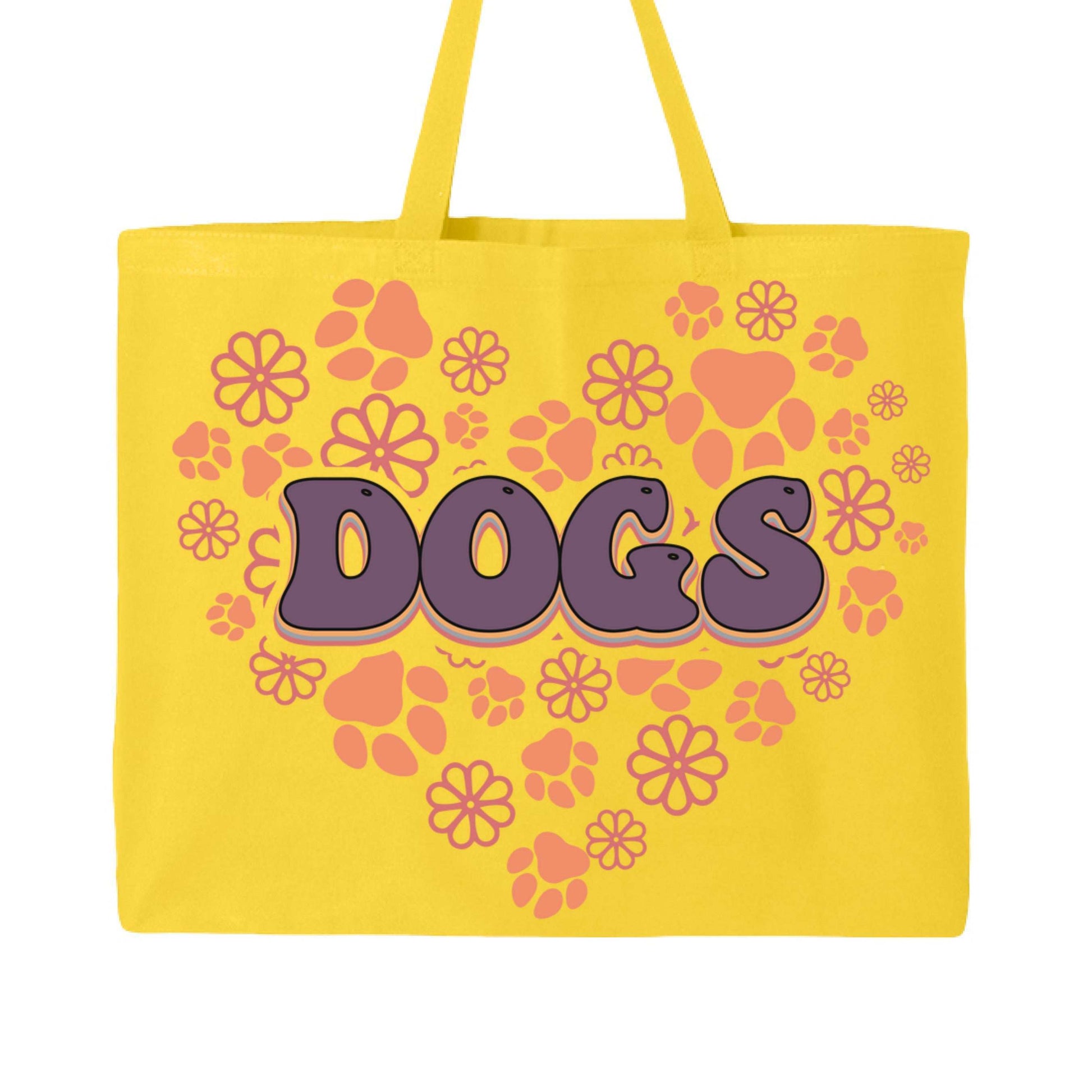 Dog Lover Tote Bag with Heart Paw Prints for Dog Moms - Purrfect Pet Haven