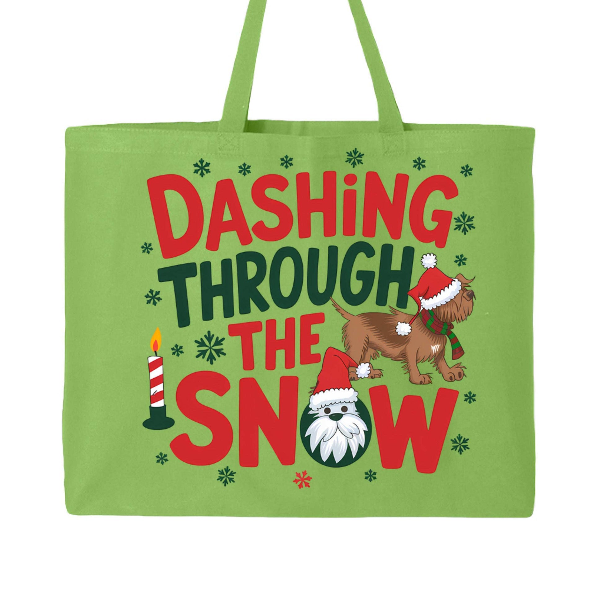 Dashing Through the Snow Holiday Tote for Dog Lovers - Canvas - Purrfect Pet Haven