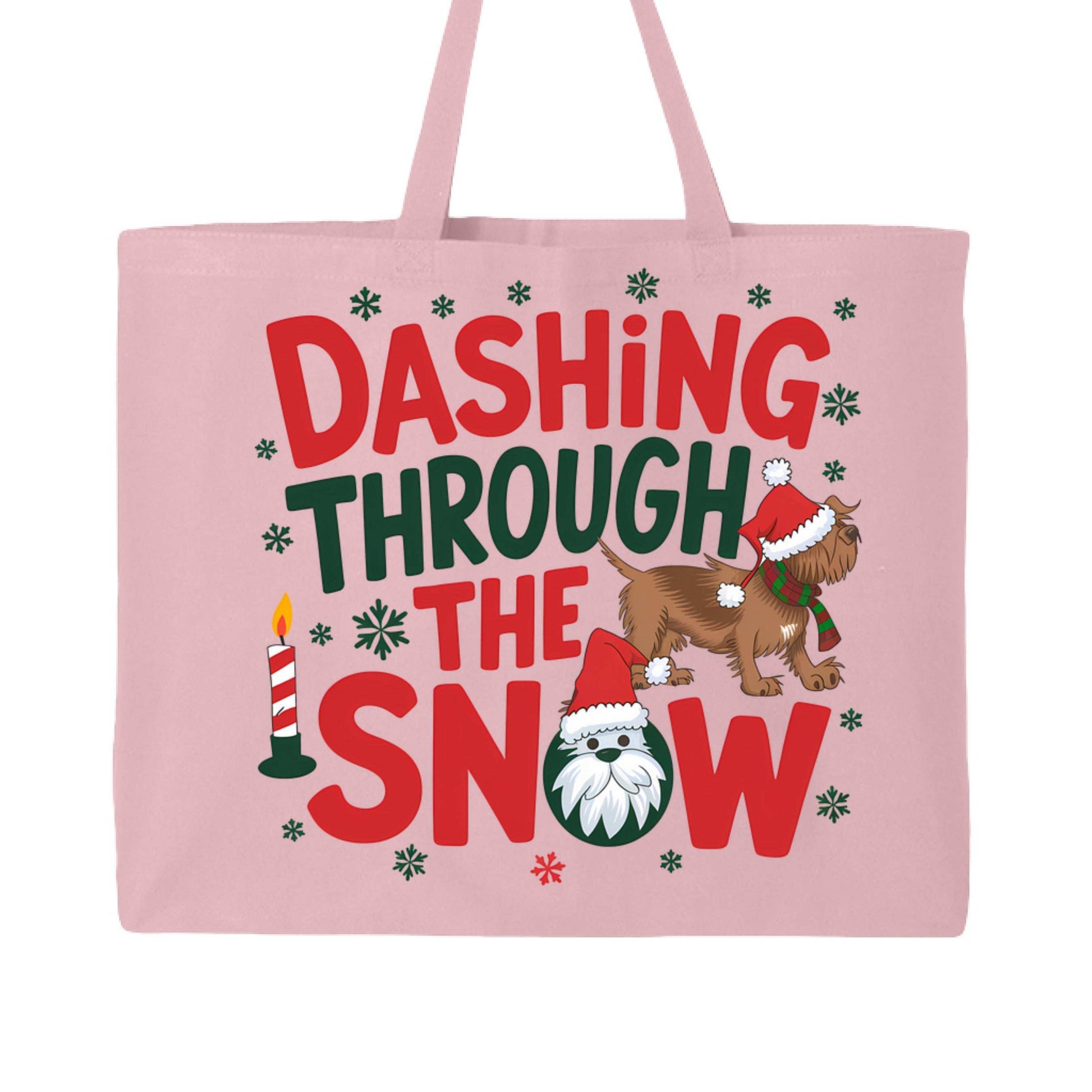 Dashing Through the Snow Holiday Tote for Dog Lovers - Canvas - Purrfect Pet Haven