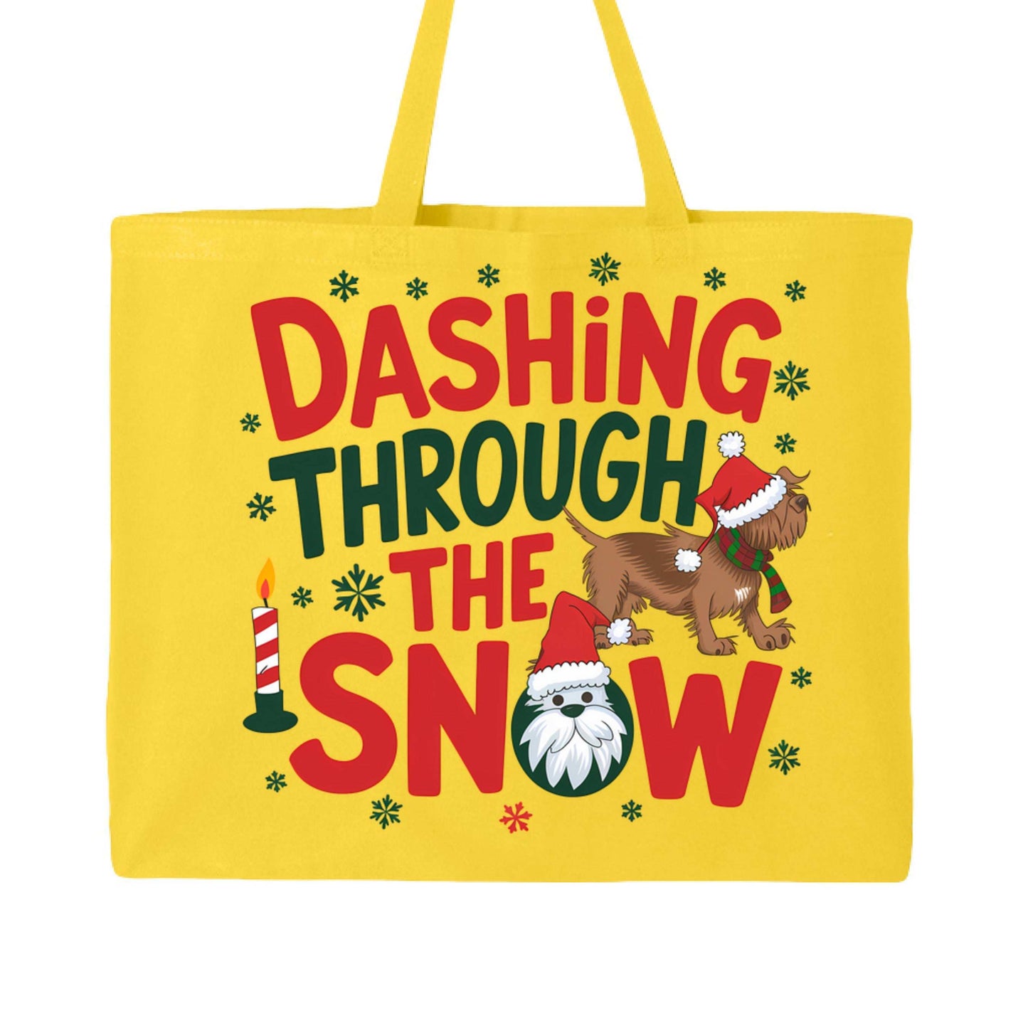 Dashing Through the Snow Holiday Tote for Dog Lovers - Canvas - Purrfect Pet Haven