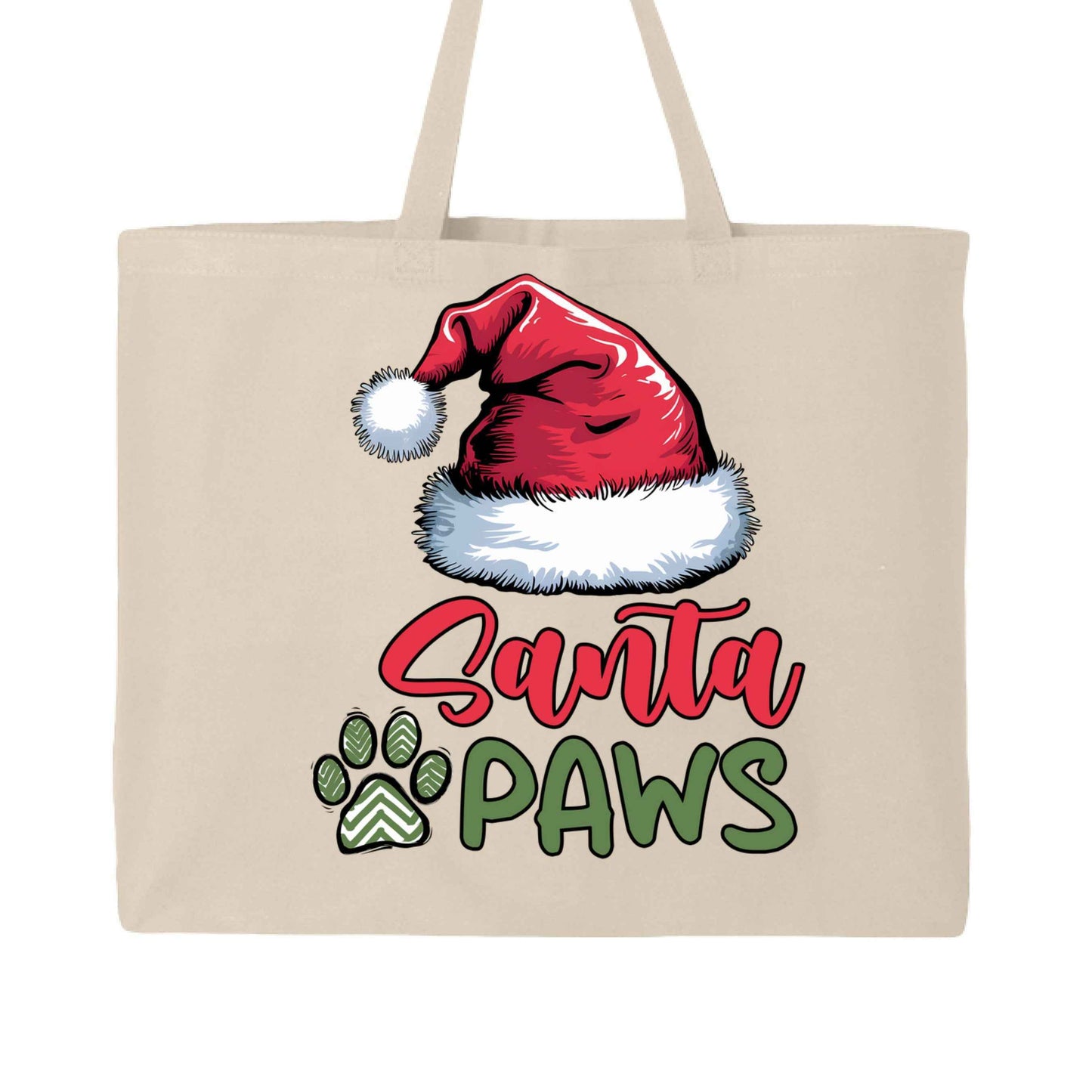 Santa Paws Holiday Tote with Santa Hat for Dog Lovers - Purrfect Pet Haven