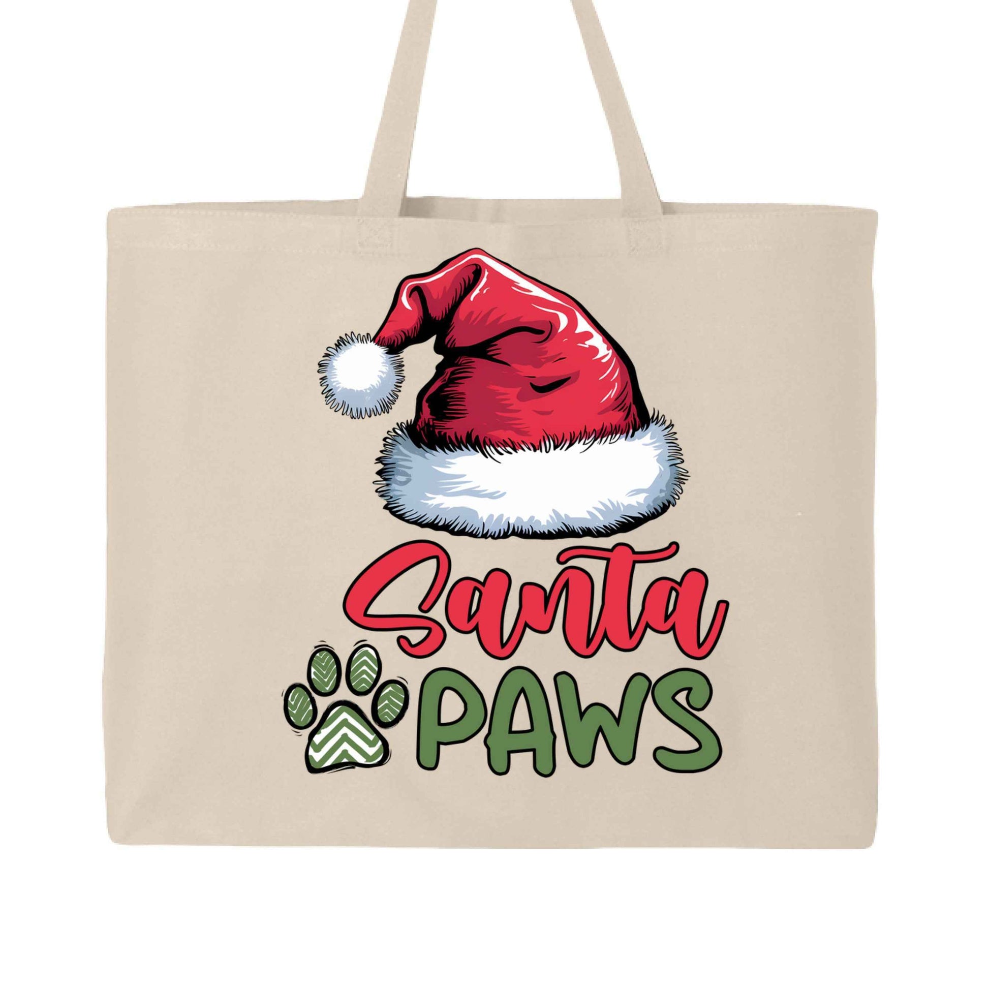 Santa Paws Holiday Tote with Santa Hat for Dog Lovers - Purrfect Pet Haven