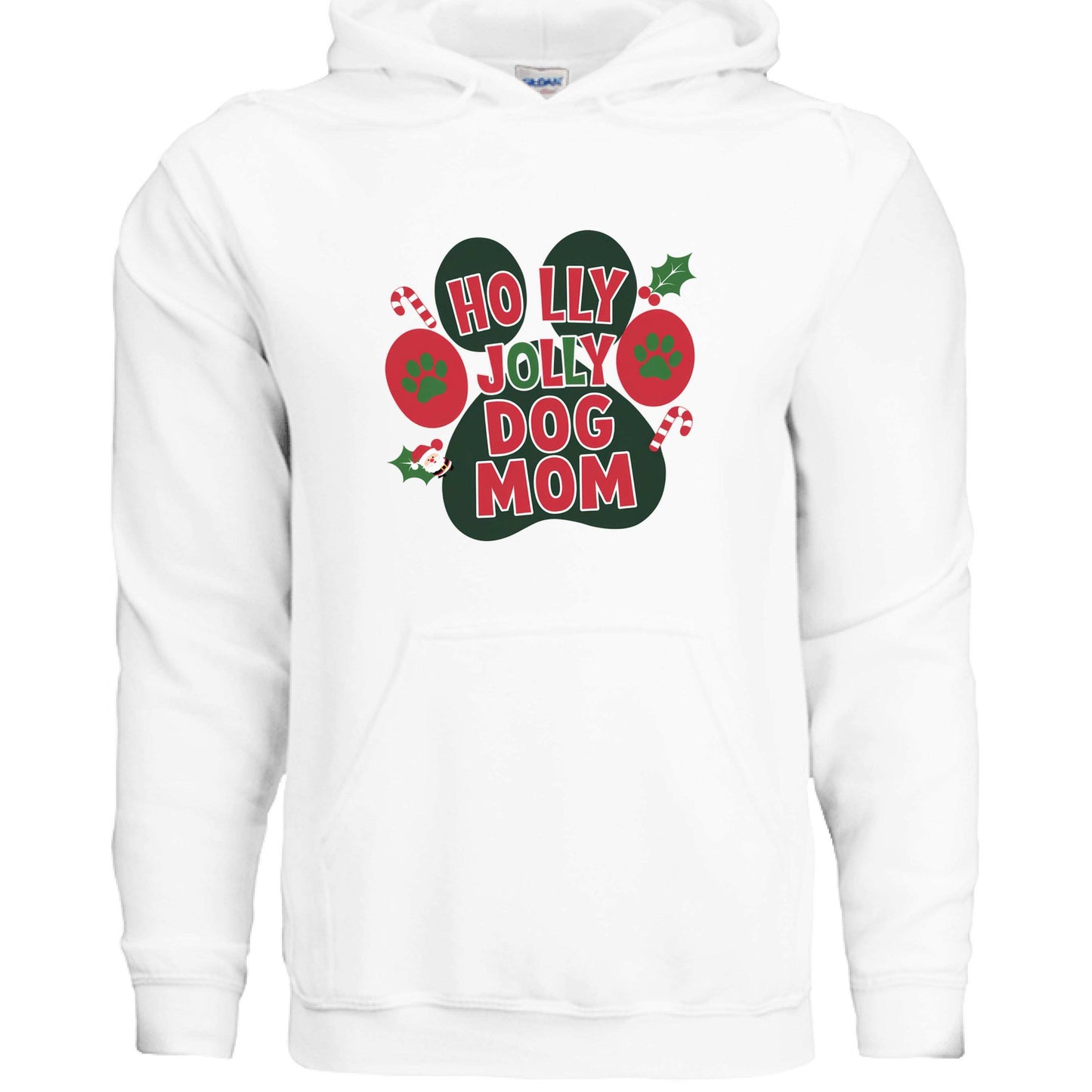 Holly Dog Mom Hoodie - Festive Christmas Pet Lover Gift - Purrfect Pet Haven