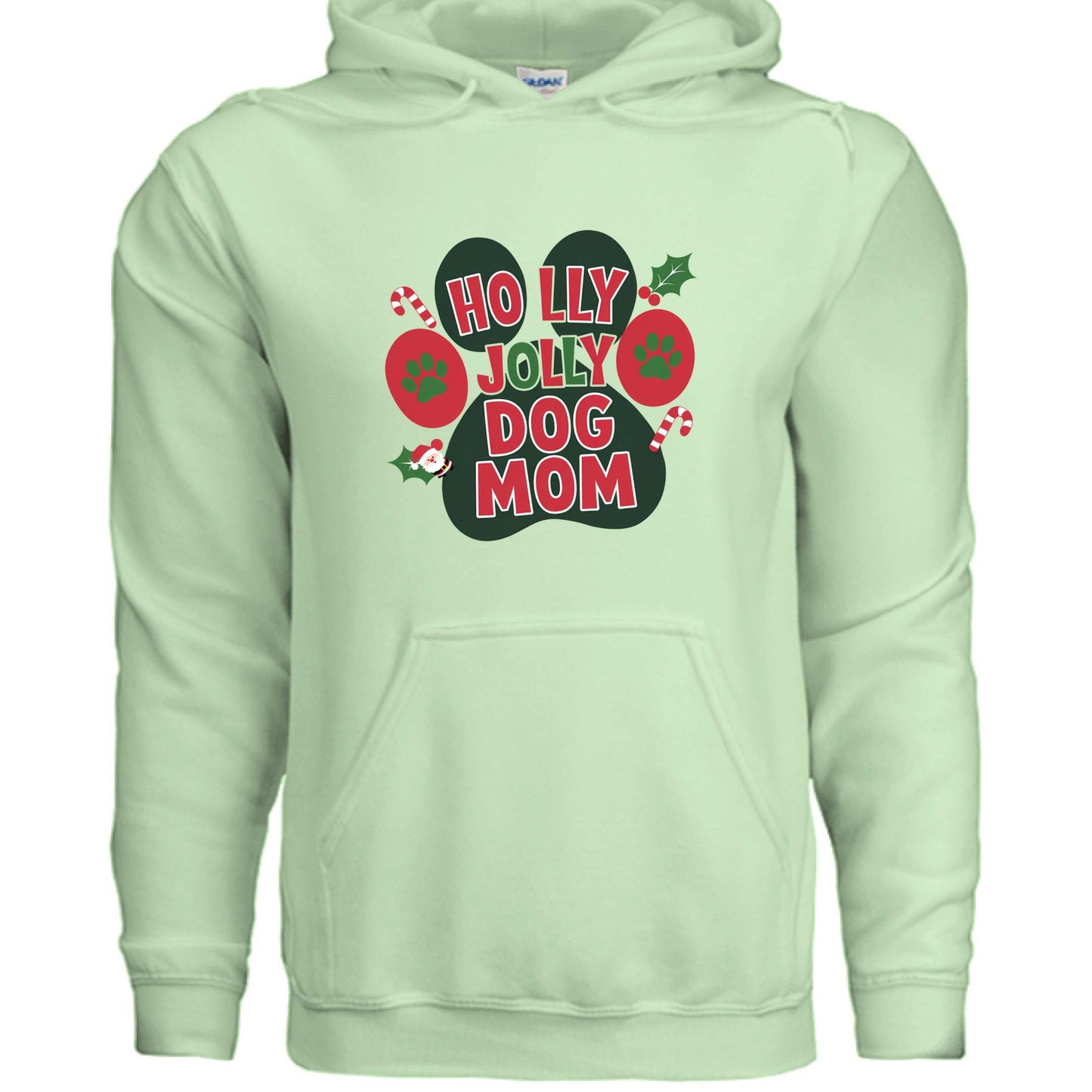 Holly Dog Mom Hoodie - Festive Christmas Pet Lover Gift - Purrfect Pet Haven