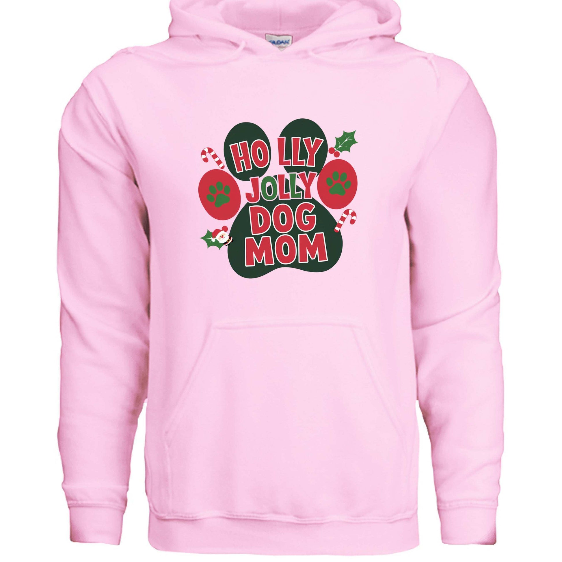 Holly Dog Mom Hoodie - Festive Christmas Pet Lover Gift - Purrfect Pet Haven