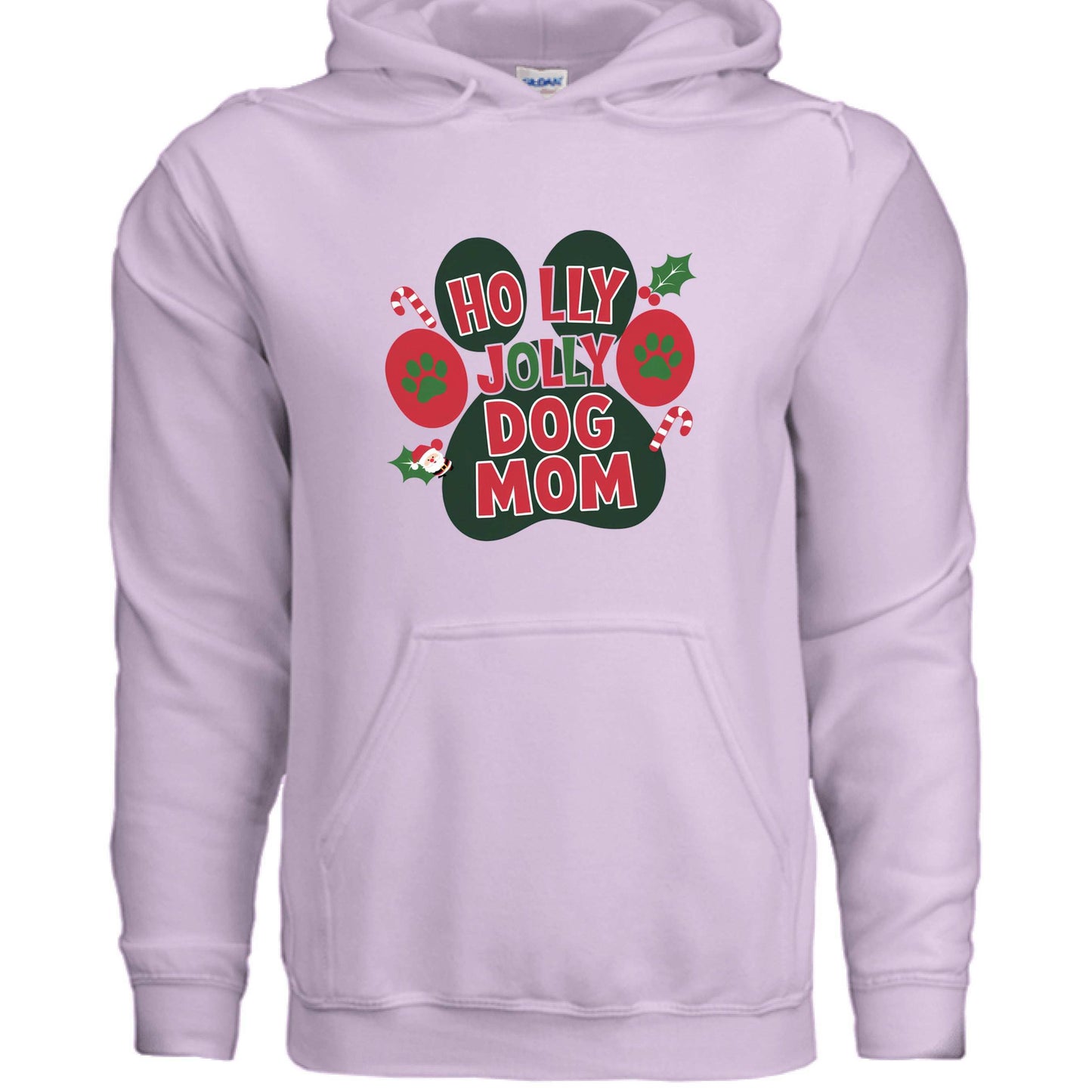 Holly Dog Mom Hoodie - Festive Christmas Pet Lover Gift - Purrfect Pet Haven