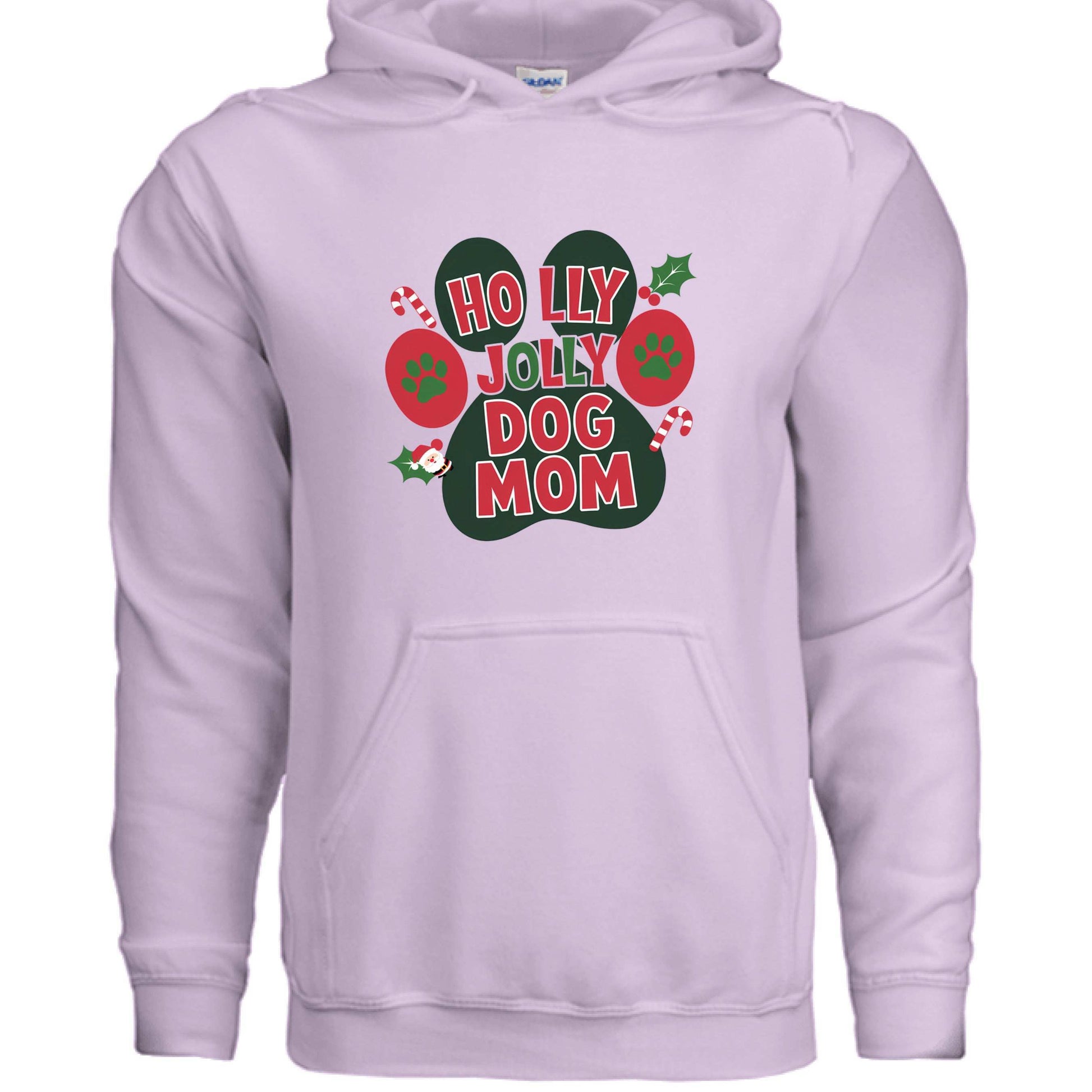Holly Dog Mom Hoodie - Festive Christmas Pet Lover Gift - Purrfect Pet Haven