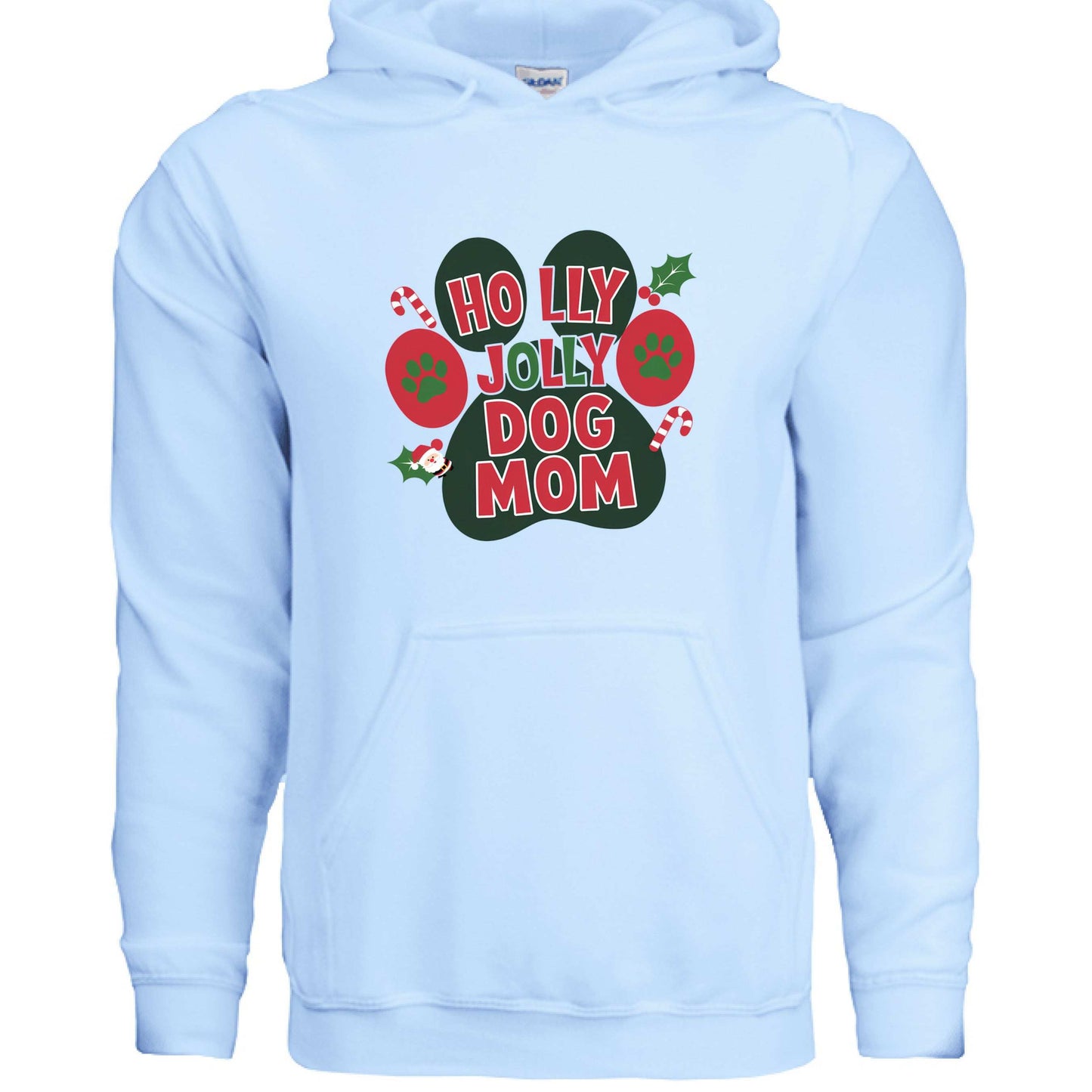 Holly Dog Mom Hoodie - Festive Christmas Pet Lover Gift - Purrfect Pet Haven