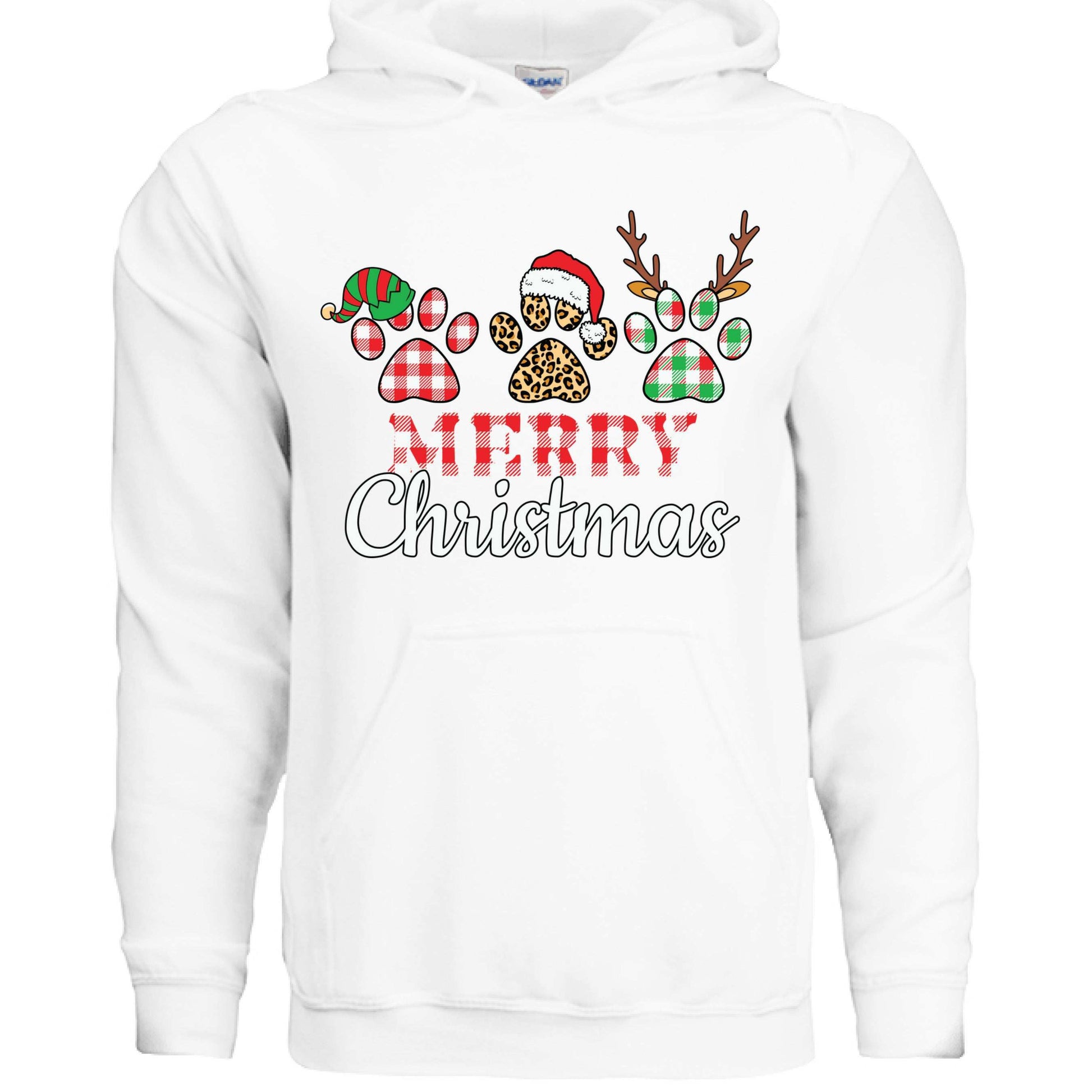 Merry Paws Hoodie - Cute Christmas Pet Lover Sweatshirt - Purrfect Pet Haven