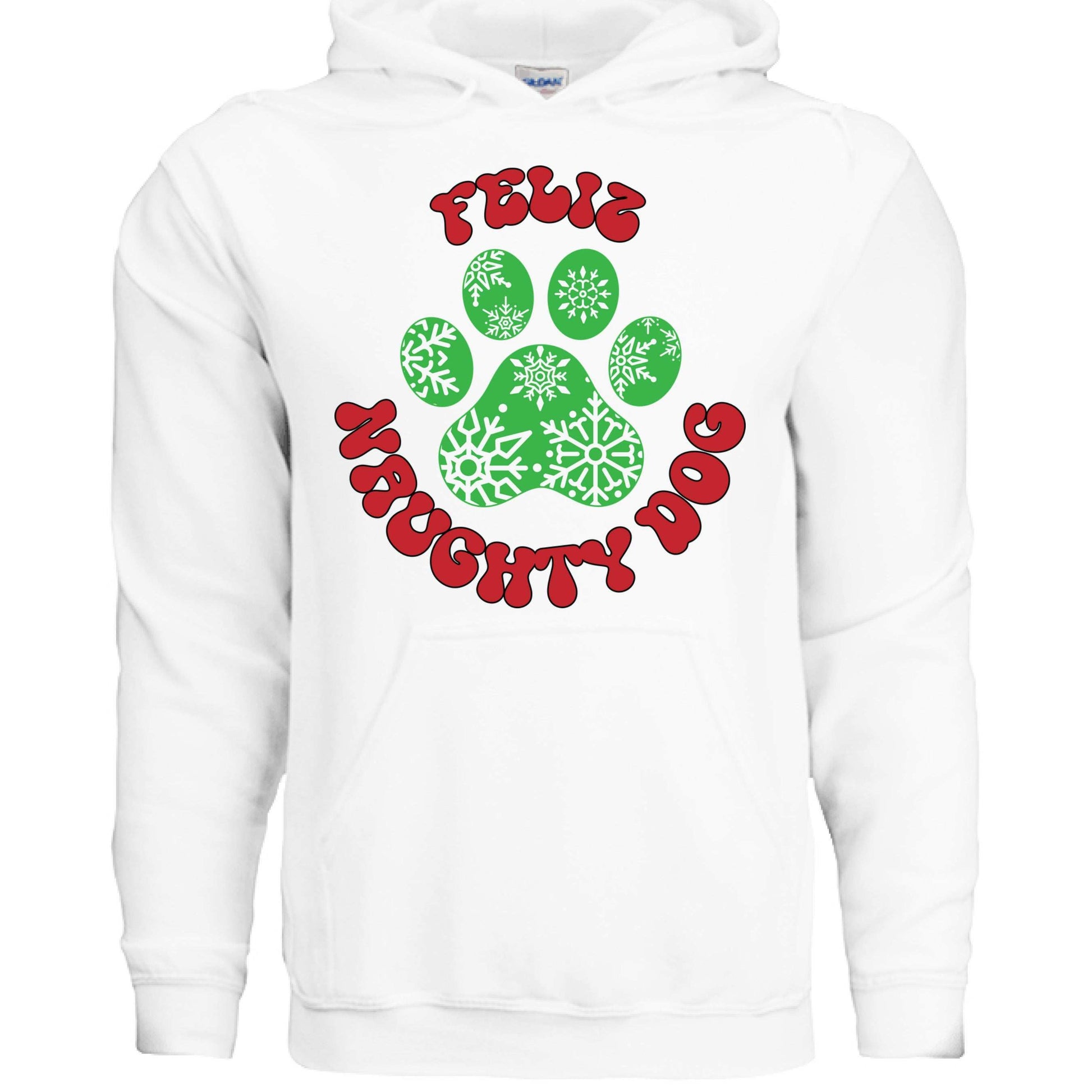 Feliz Naughty Hoodie - Funny Christmas Pet Lover Sweatshirt - Purrfect Pet Haven