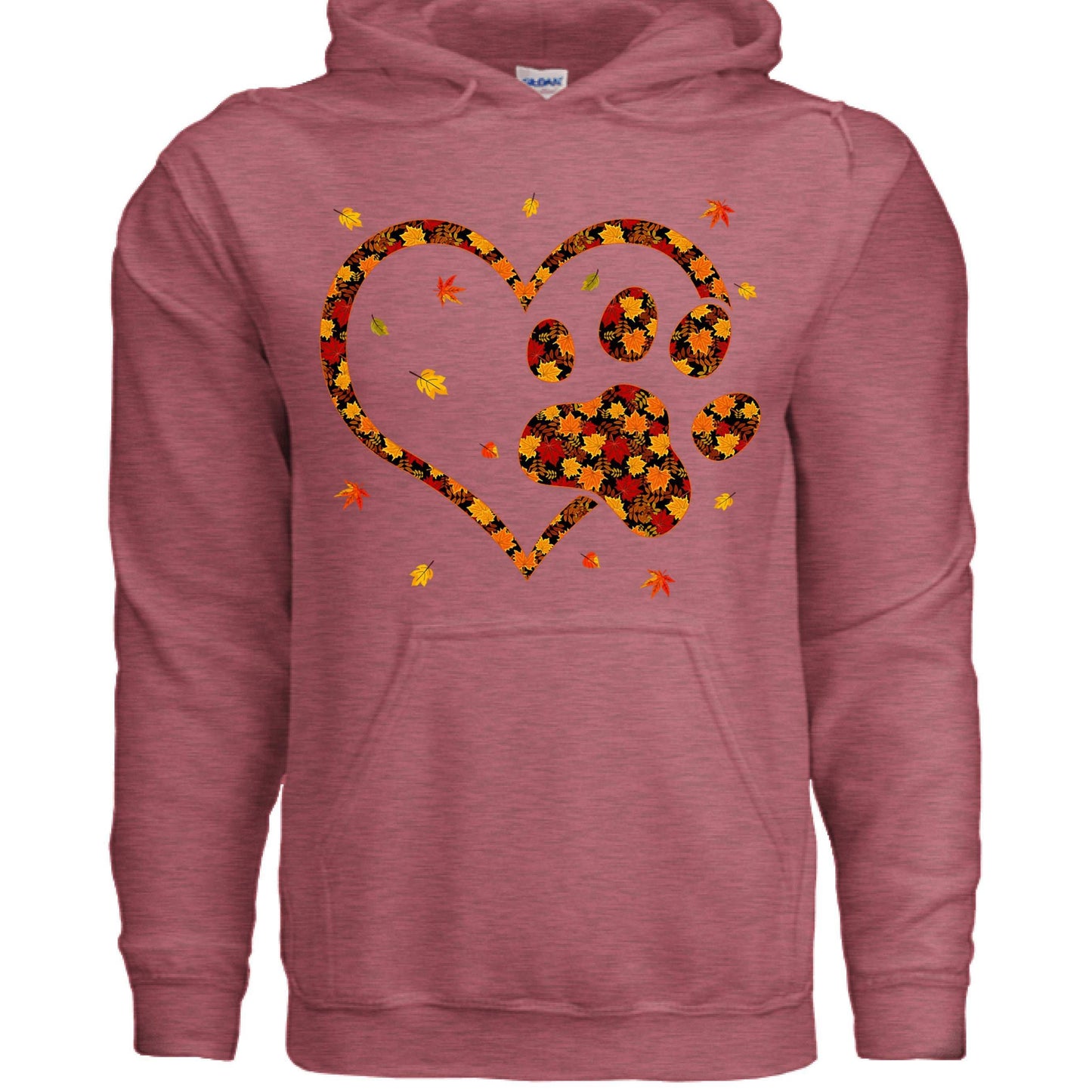 Heart & Paw Fall Hoodie - Autumn Dog Lover Sweatshirt - Purrfect Pet Haven