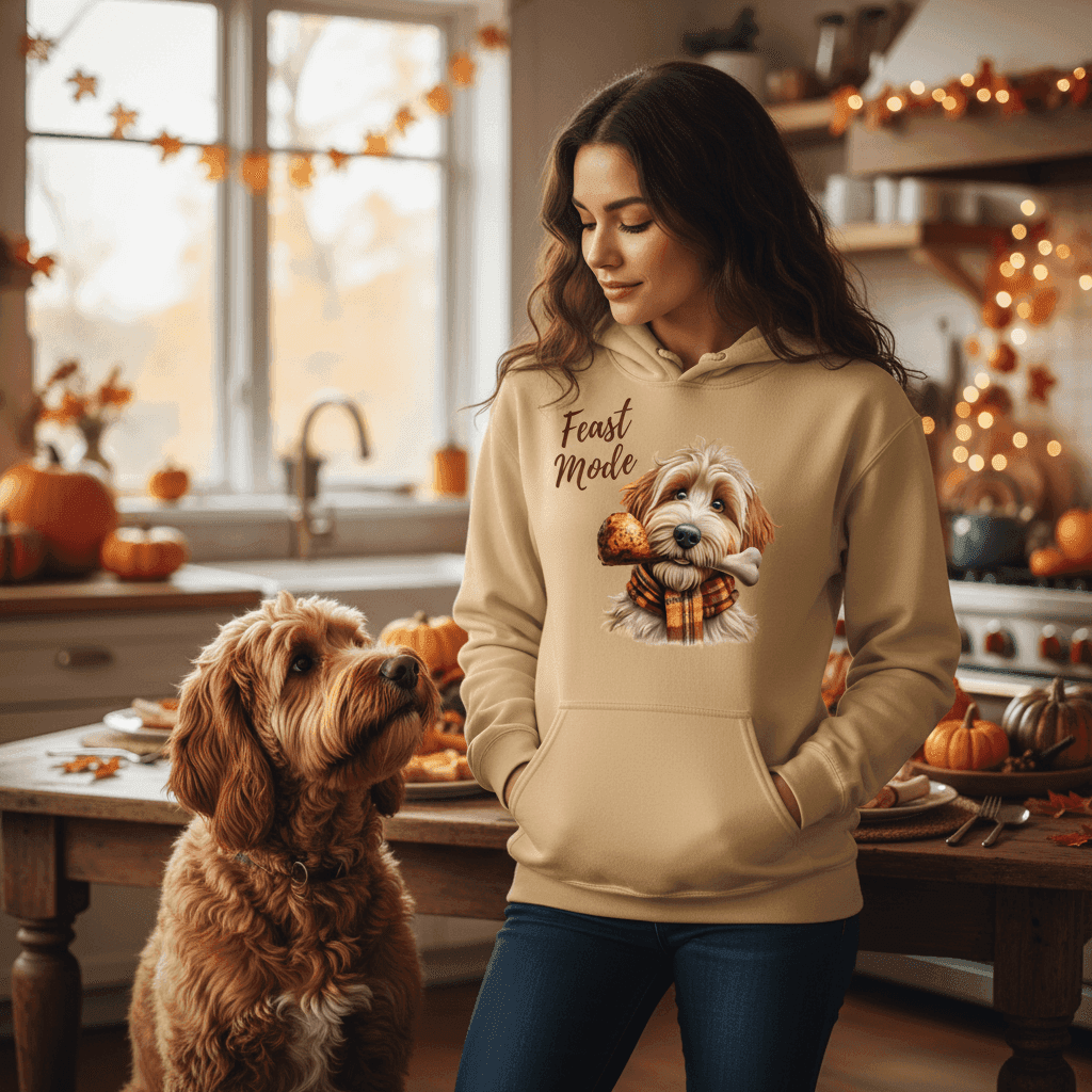 Goldendoodle Turkey Hoodie - Thanksgiving Dog Lover Sweatshirt - Purrfect Pet Haven