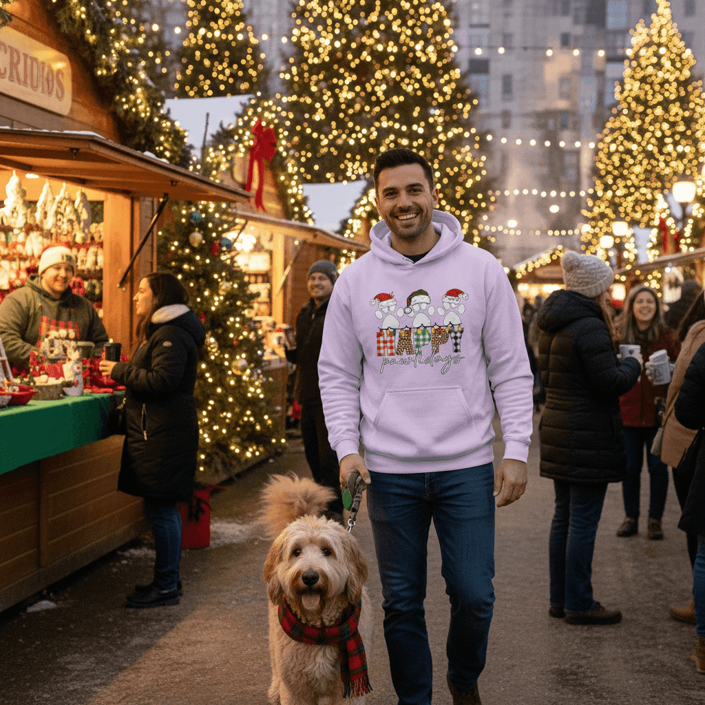 Pawlidays Hoodie - Cute Christmas Pet Lover Sweatshirt - Purrfect Pet Haven