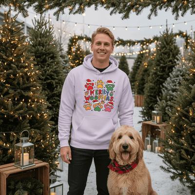 Woofmas Hoodie - Funny Christmas Dog Lover Sweatshirt - Purrfect Pet Haven