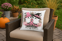 Breast Cancer Awareness Halloween Pillow - Boo Off Cancer - Purrfect Pet Haven