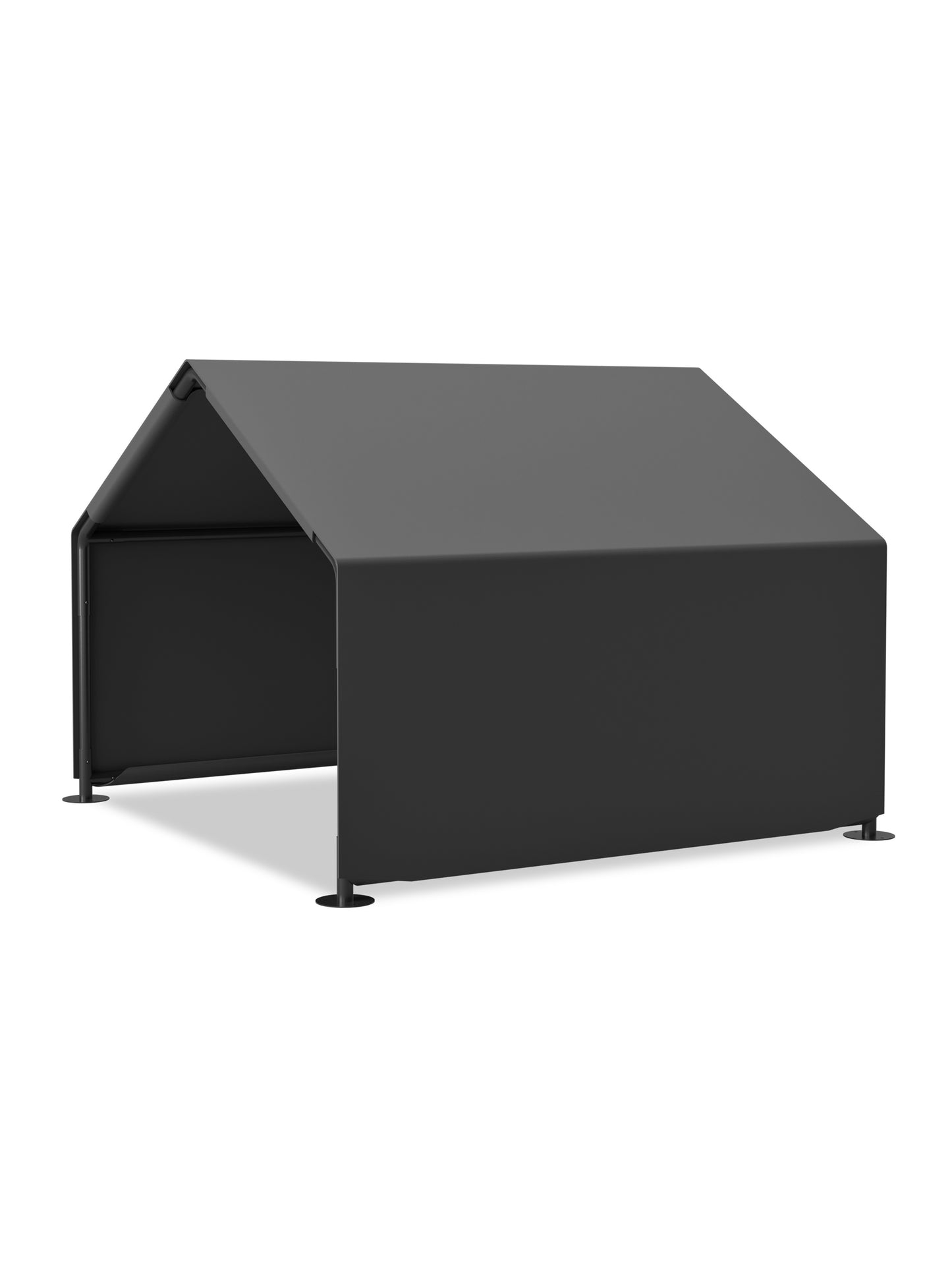 Wefulfil Outdoor Waterproof Dog Shade in black providing sun and rain protection for pets