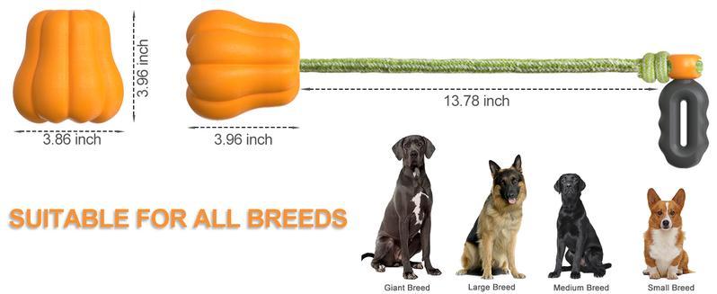 Wefulfil indestructible dog rope toy orange buoyant chew with knotted rope and handle for all breeds