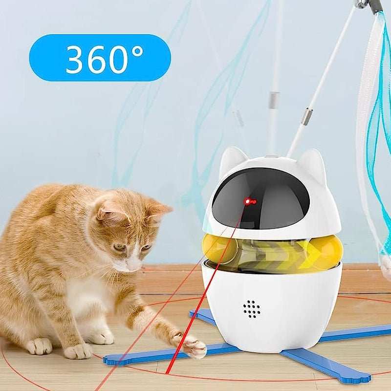 Purrfect Pet Haven automatic 360 rotating Laser and Chasing Cat Toy with playful red laser dot