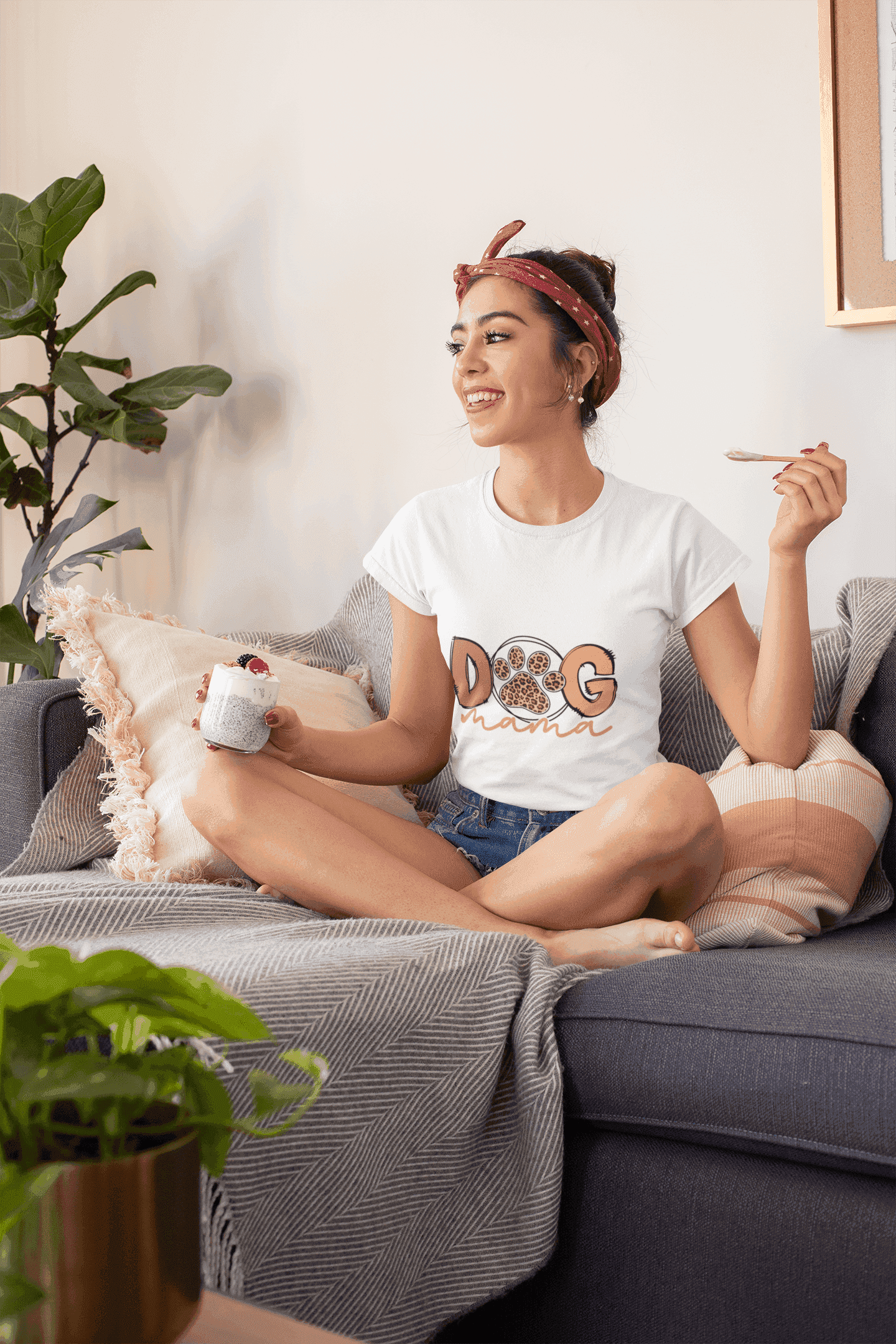 Dog Mama Tee - Women's Favorite Cute Dog Mom Shirt - Purrfect Pet Haven
