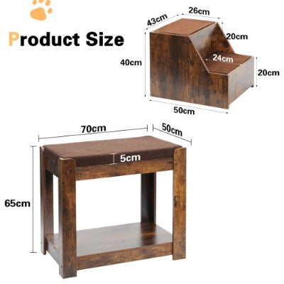 Wefulfil Pet Bunk Bed wooden design with dimensions for comfortable pet access and rest