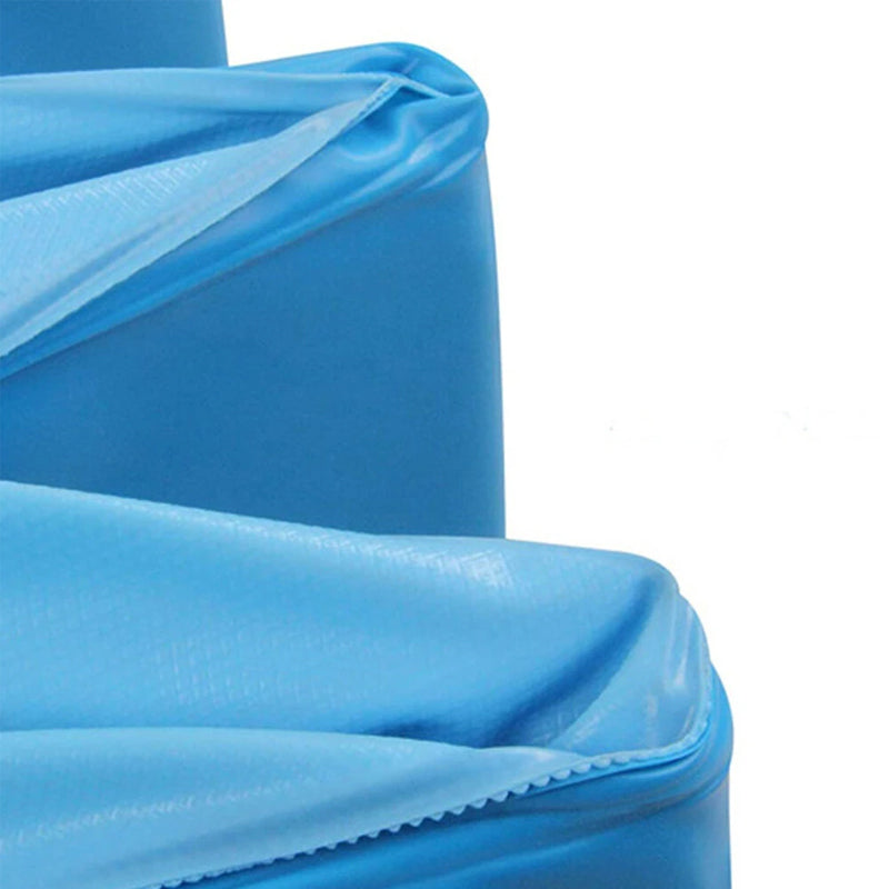 Blue foldable Pet Outdoor Swimming Pool corner detail showing durable vinyl construction