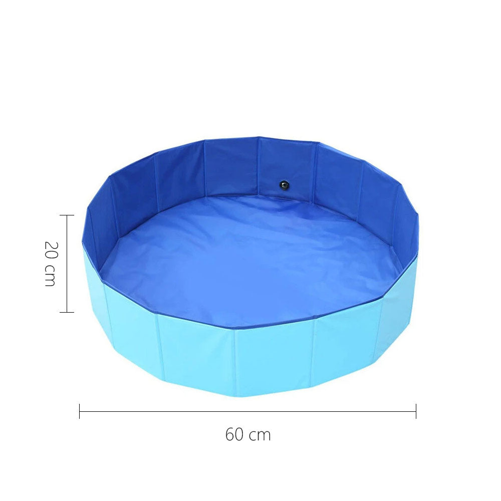 Purrfect Pet Haven Pet Outdoor Swimming Pool collapsible blue foldable 60 cm diameter 20 cm depth for pets