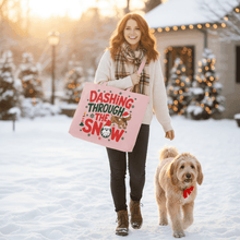 Dashing Through the Snow Holiday Tote for Dog Lovers - Canvas - Purrfect Pet Haven