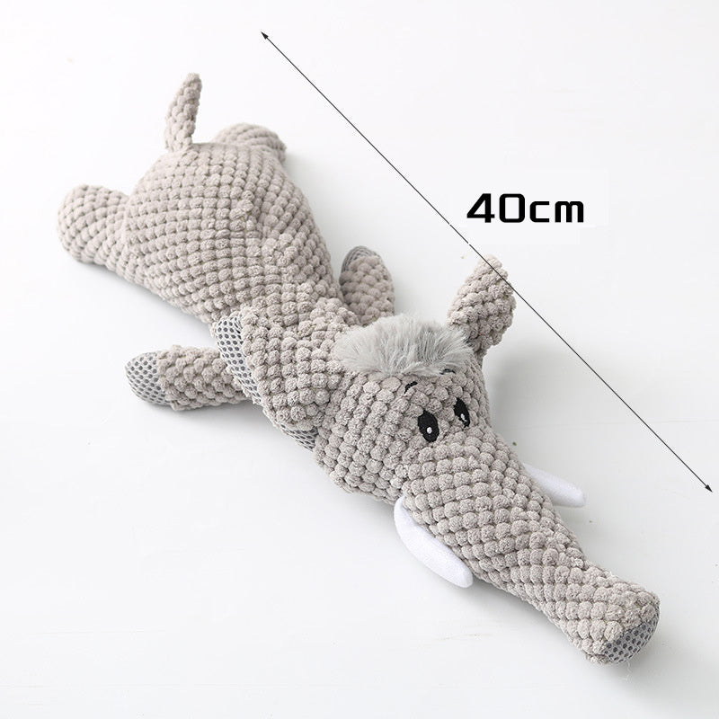 Plush Cartoon Animal Dog long grey textured squeaky toy for pets 40cm Wefulfil crocodile design