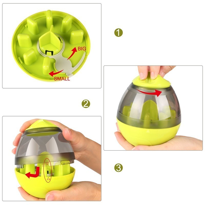Wefulfil Puppy Feeder Dispenser Bowl green interactive slow feeder for dogs with adjustable food compartments