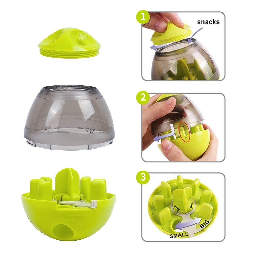 Wefulfil Puppy Feeder Dispenser Bowl with adjustable settings for controlled snack release
