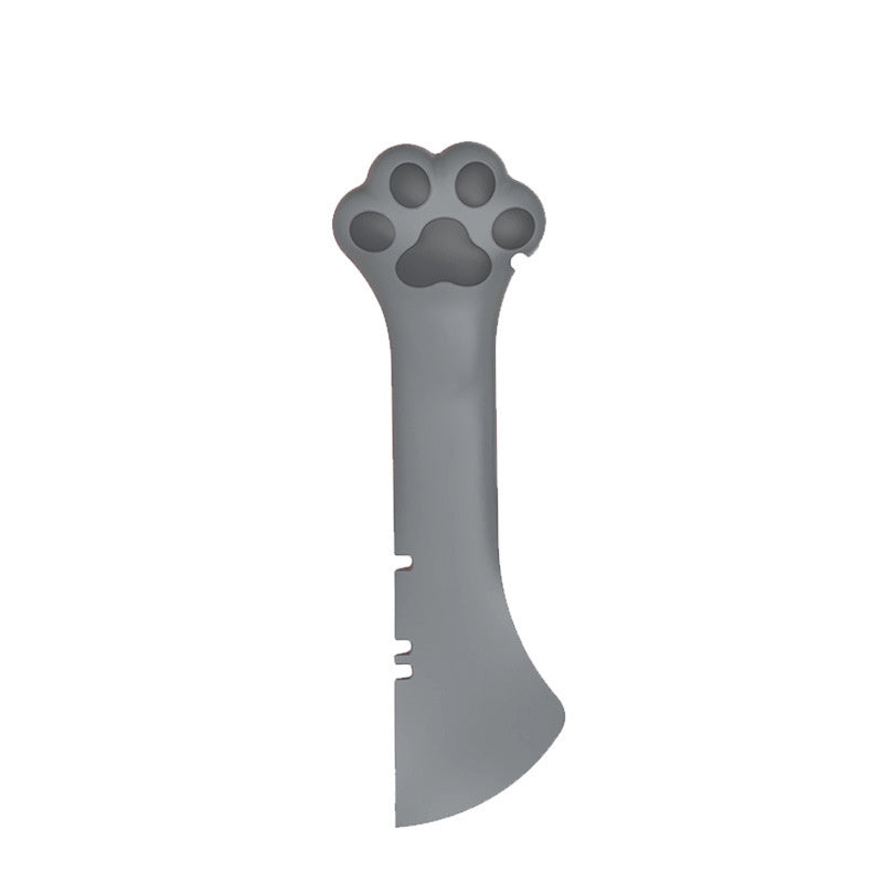 Wefulfil gray plastic Scoop Spoon Jar Opener with paw-shaped handle for pet supplies