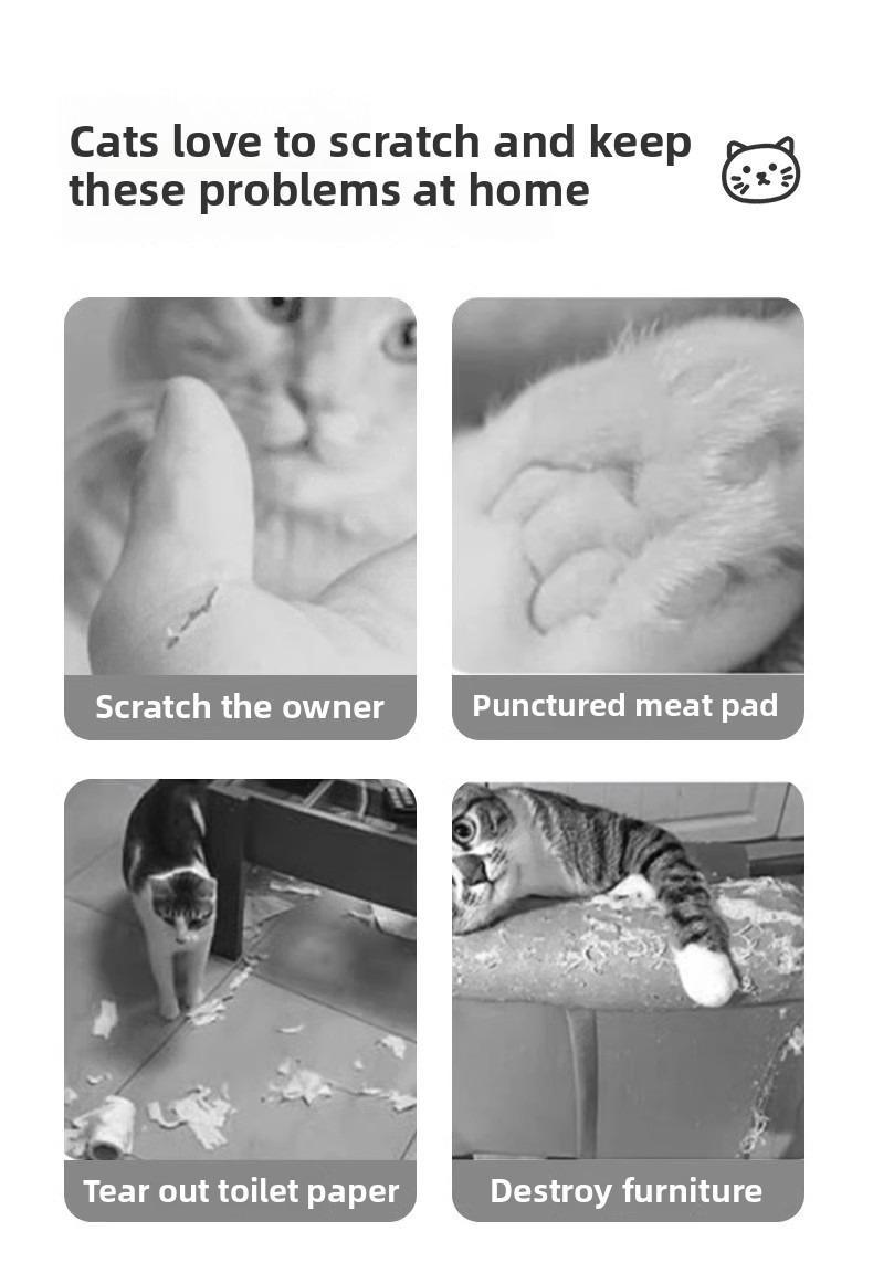Wefulfil Scratching Board Tower helps prevent cats from scratching owners, puncturing paws, tearing toilet paper, and destroying furniture