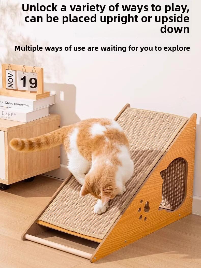Wefulfil Scratching Board Tower with angled design for cats to play and scratch indoors