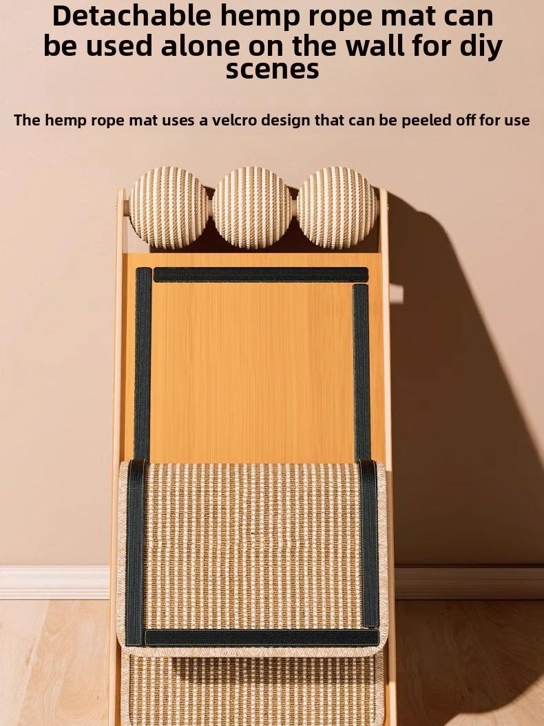 Wefulfil Scratching Board Tower with detachable hemp rope mat and velcro design for DIY wall use