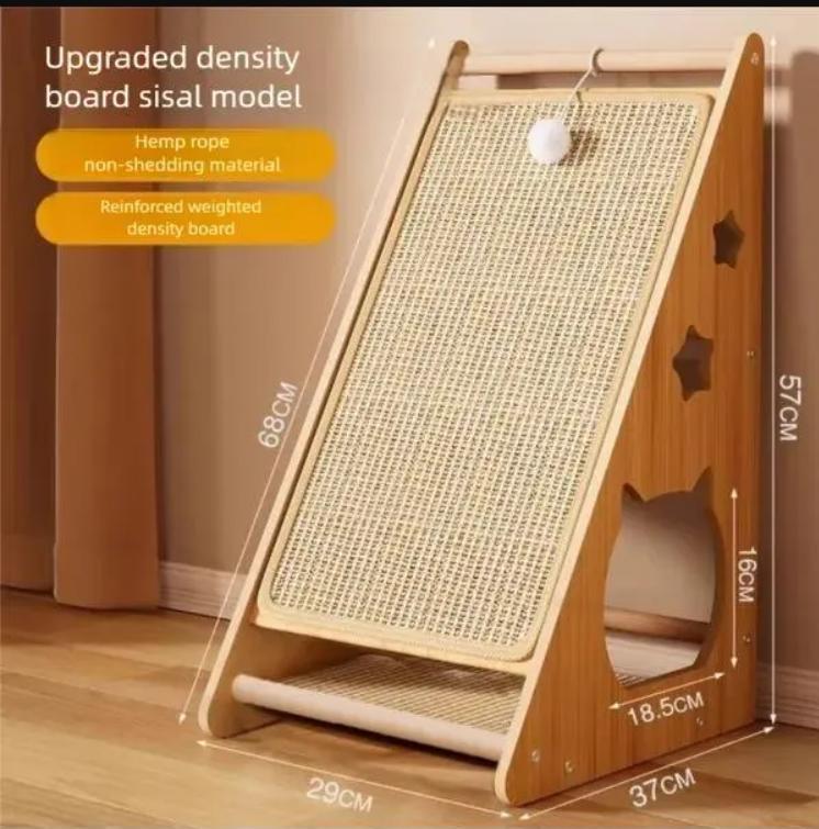 Wefulfil Scratching Board Tower with upgraded density sisal and hemp rope non-shedding material for cats