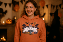 Three Cute Ghosts Hoodie Sweatshirt - Triple Halloween Fun - Purrfect Pet Haven